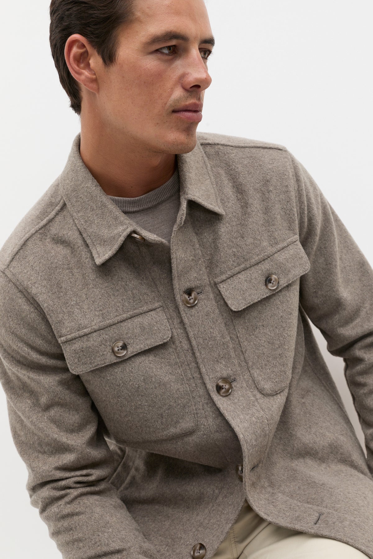 Wool Blend Overshirt