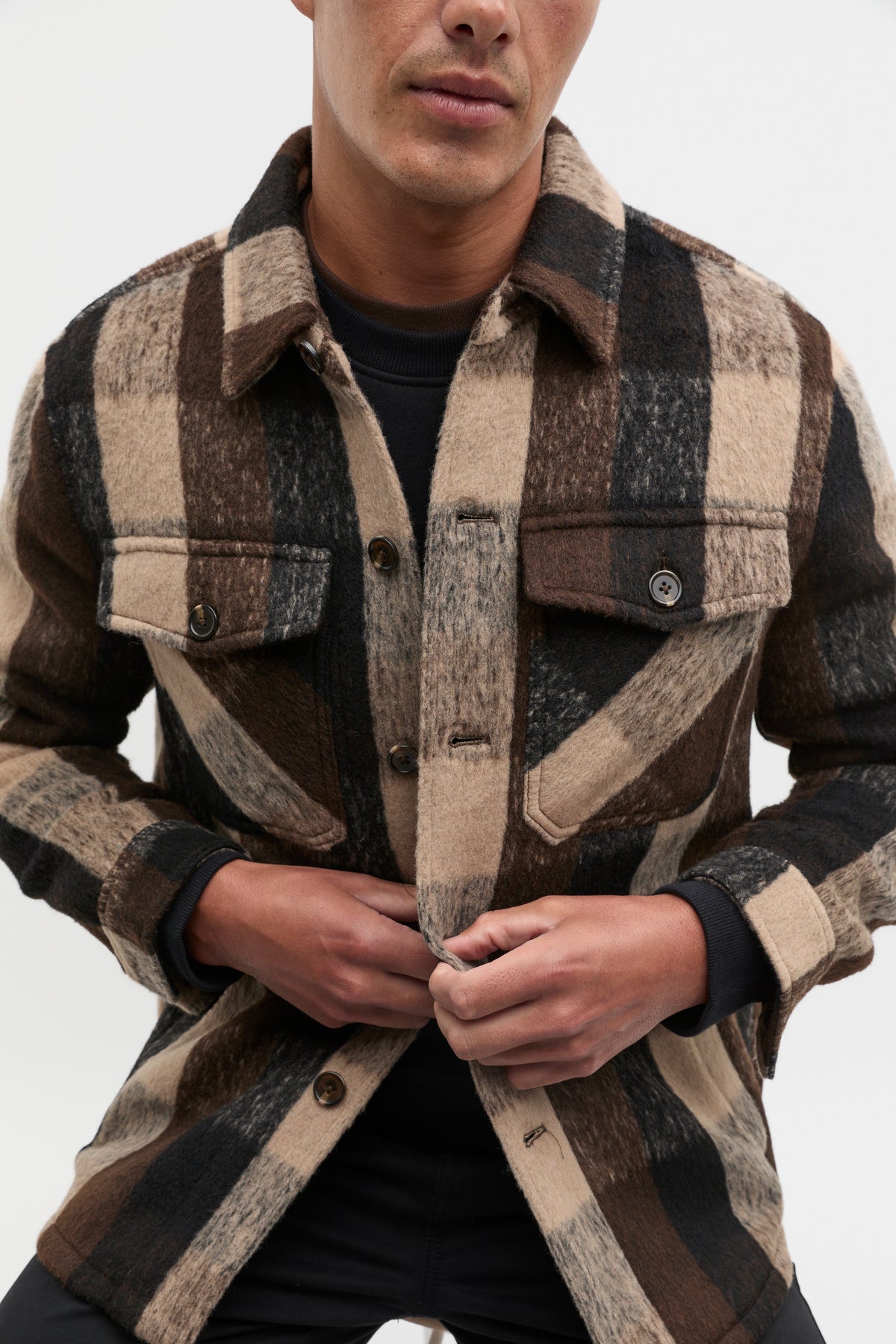 Brushed Check Overshirt