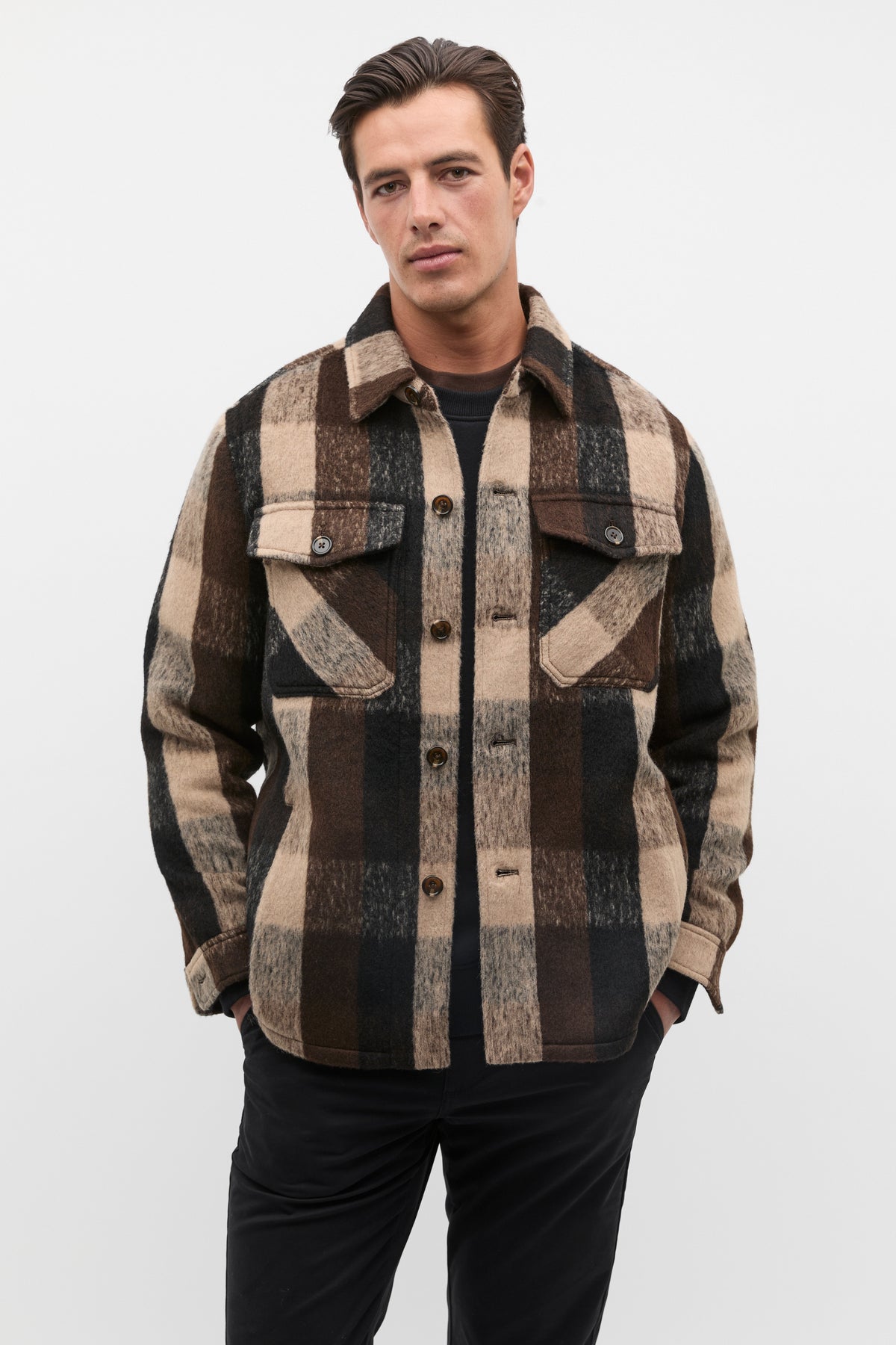 Brushed Check Overshirt