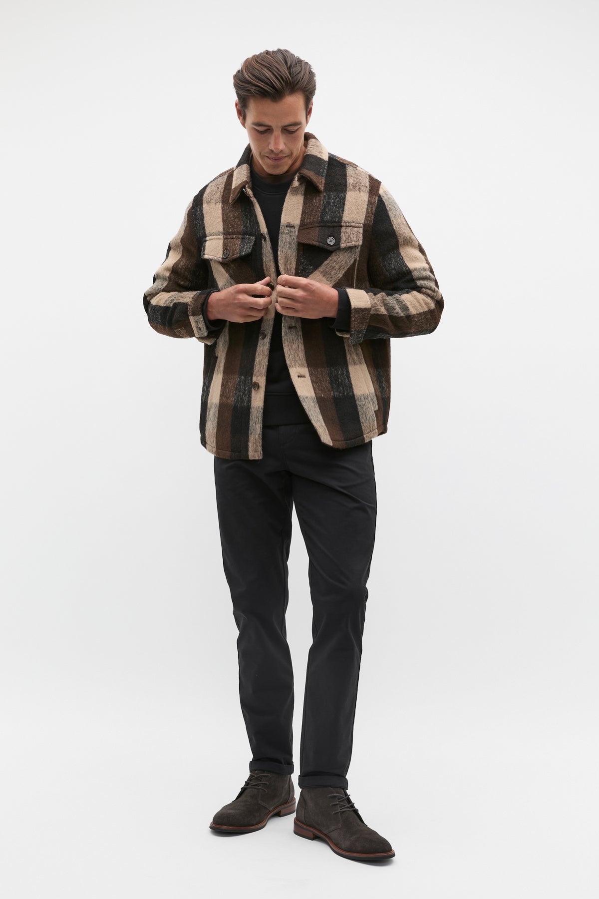 Brushed Check Overshirt