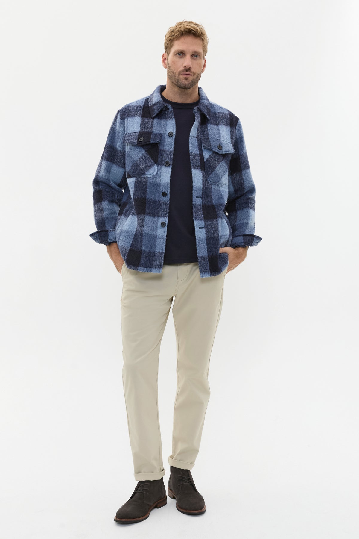 Brushed Check Overshirt