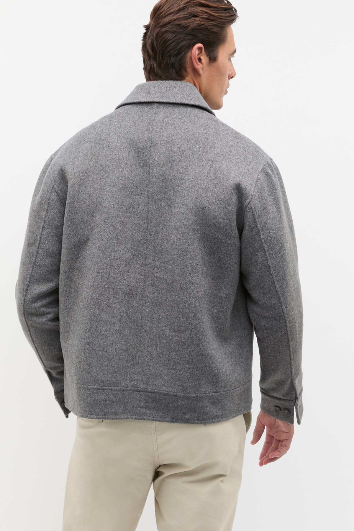 Double Face Wool Blend Overshirt