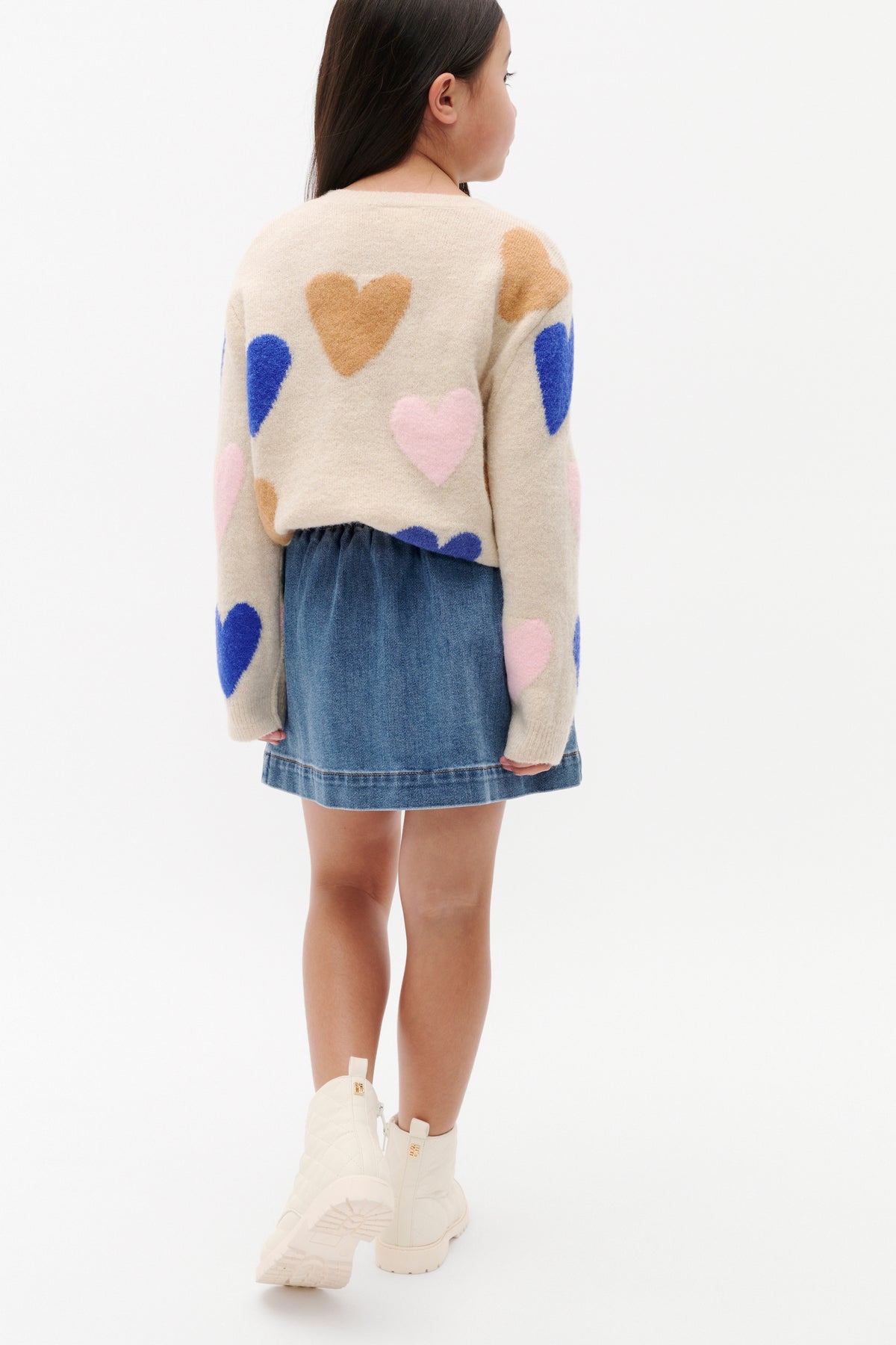 Heart Denim Skirt