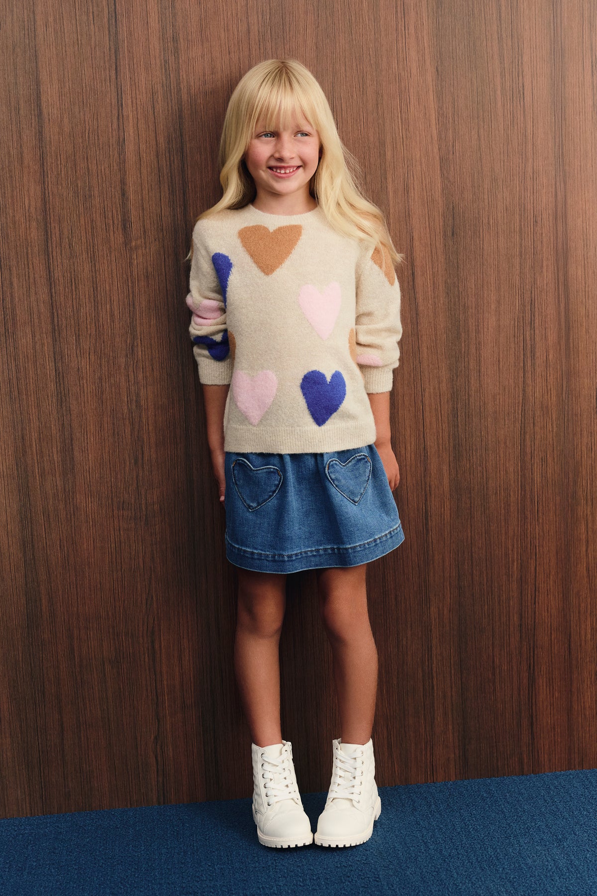 Heart Denim Skirt