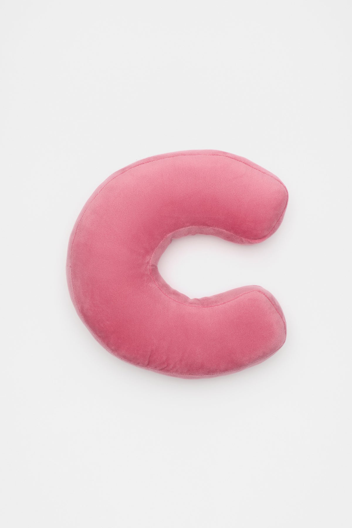 Raspberry Velvet Initial Cushion