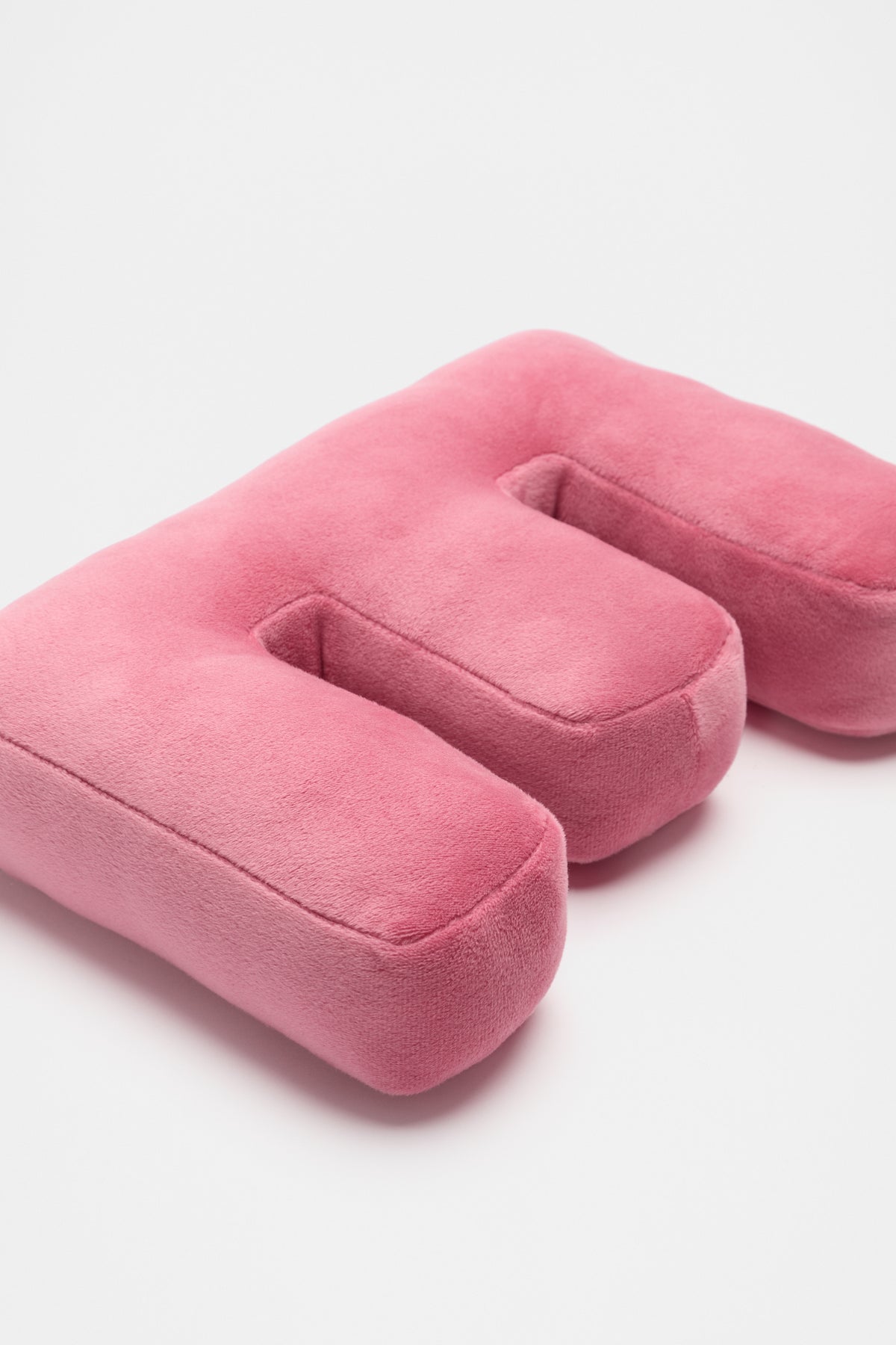 Raspberry Velvet Initial Cushion