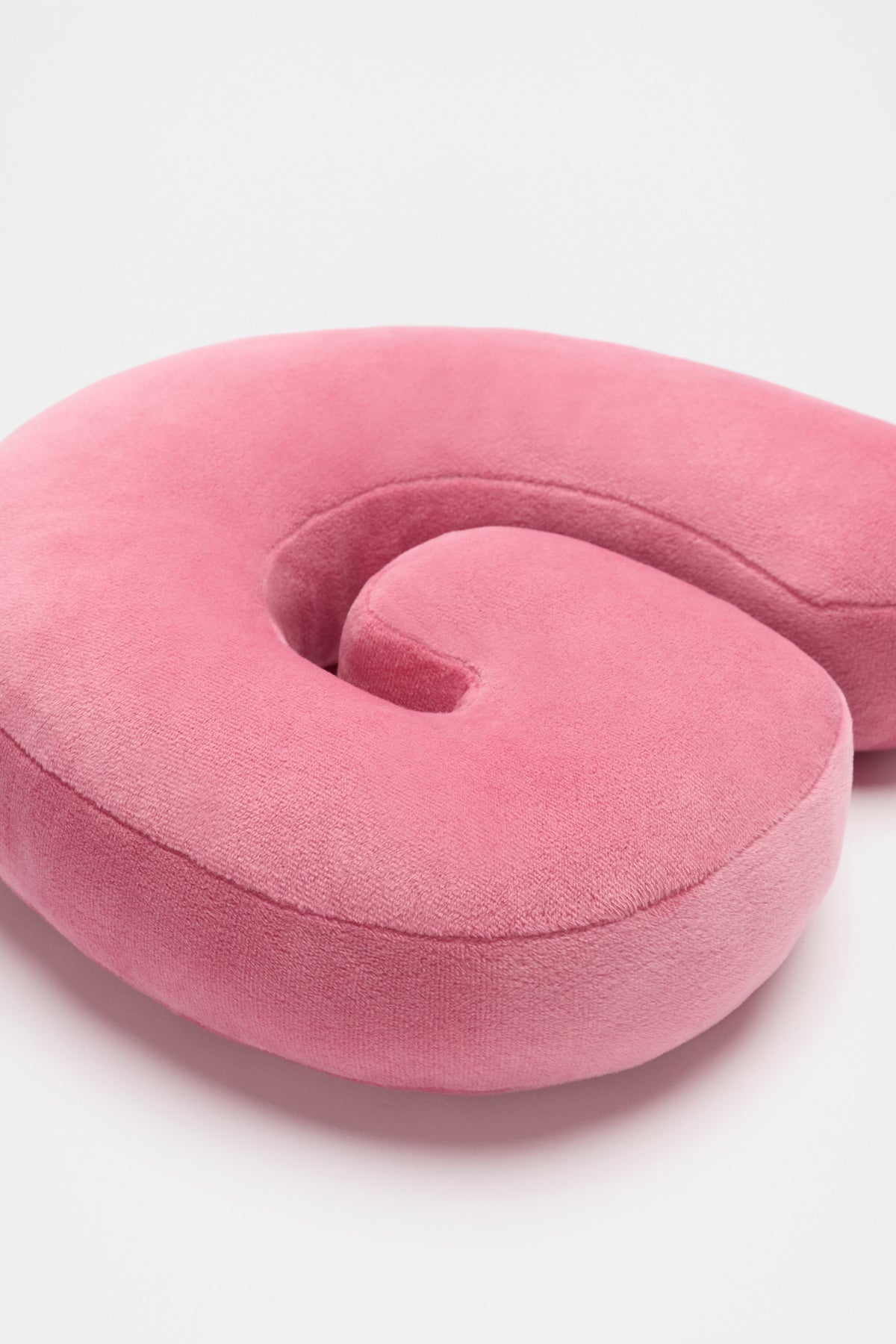 Raspberry Velvet Initial Cushion