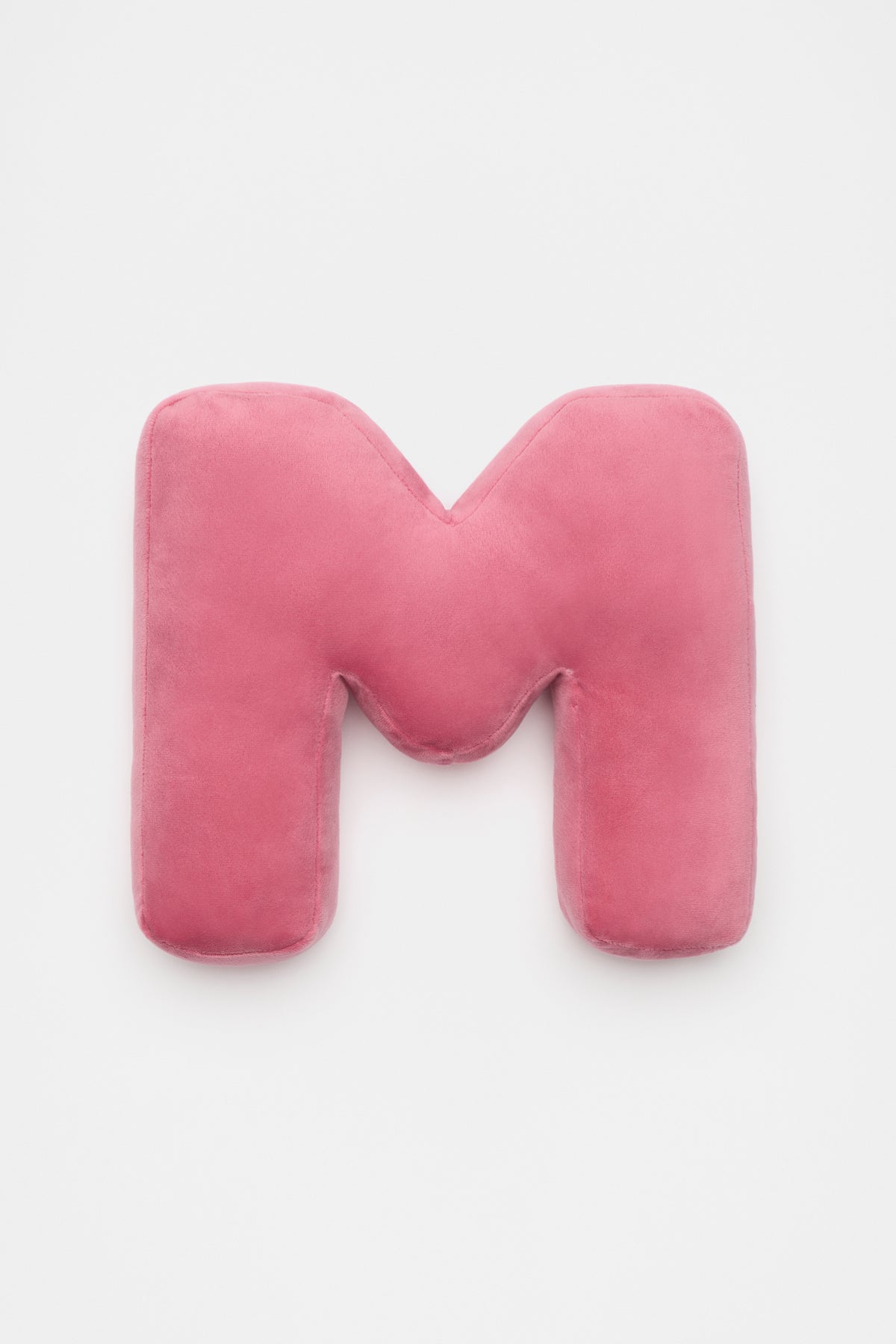 Raspberry Velvet Initial Cushion