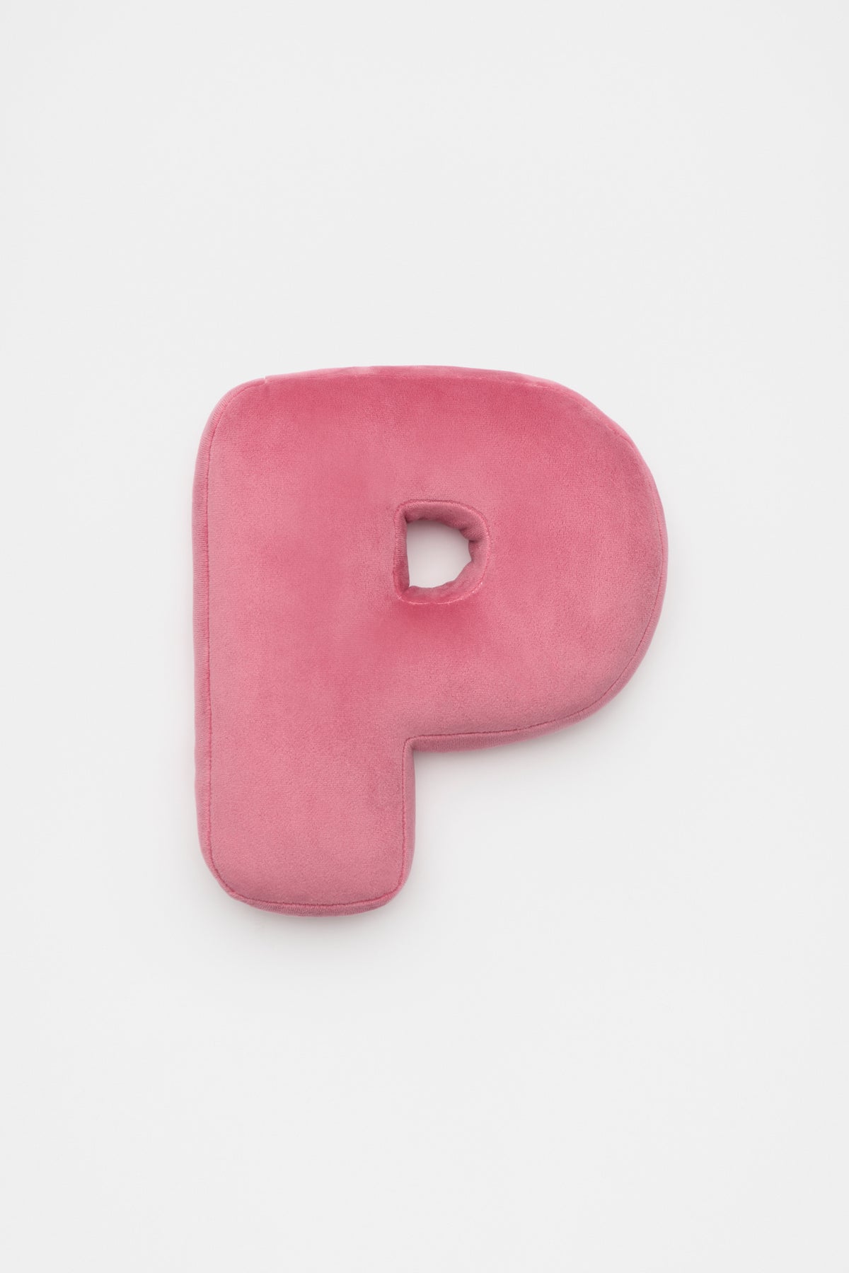 Raspberry Velvet Initial Cushion