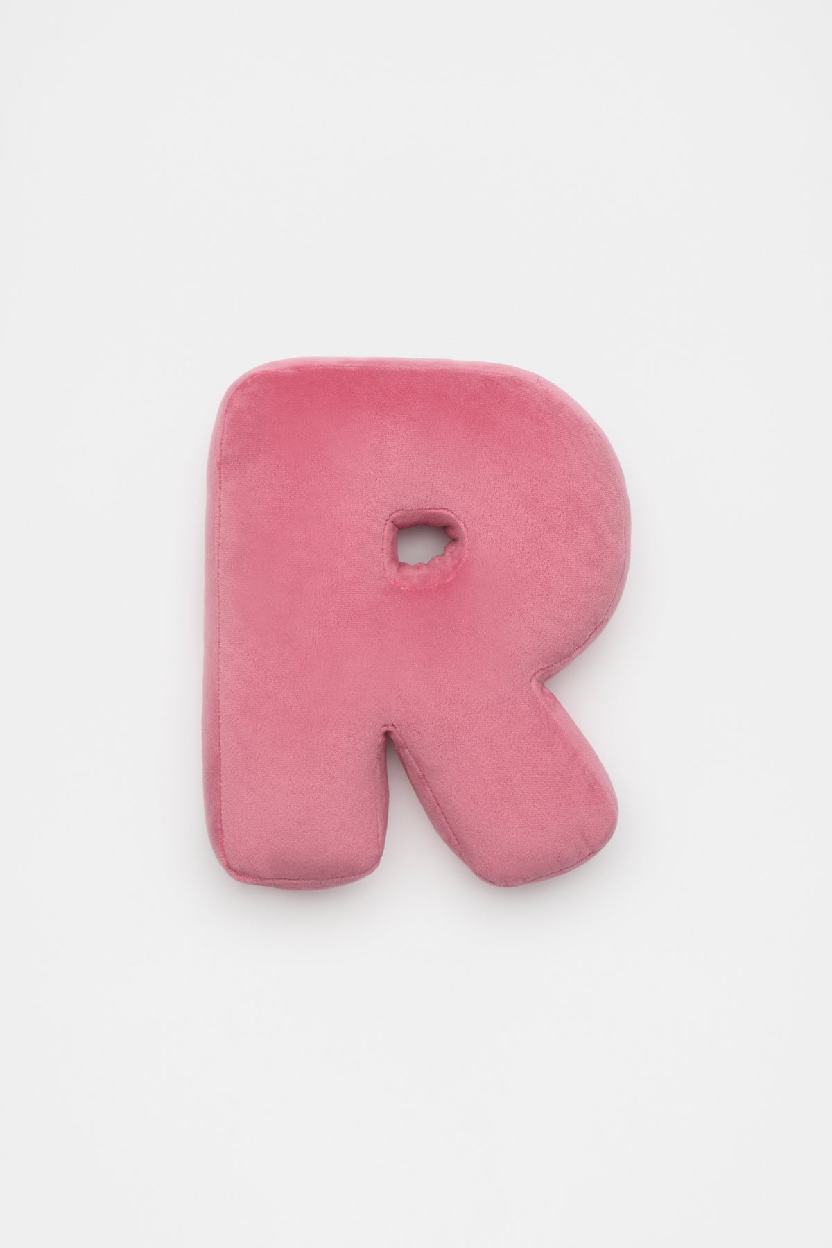 Raspberry Velvet Initial Cushion