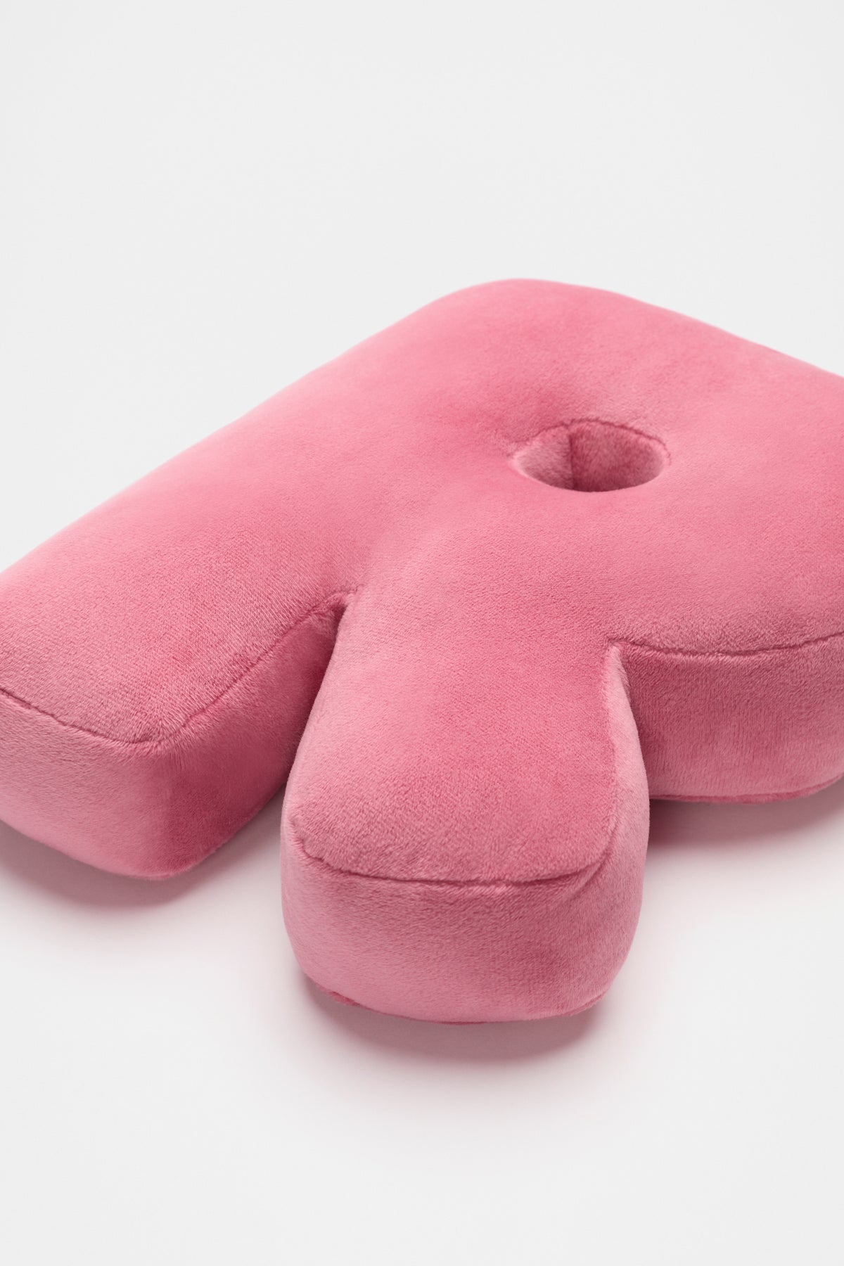 Raspberry Velvet Initial Cushion