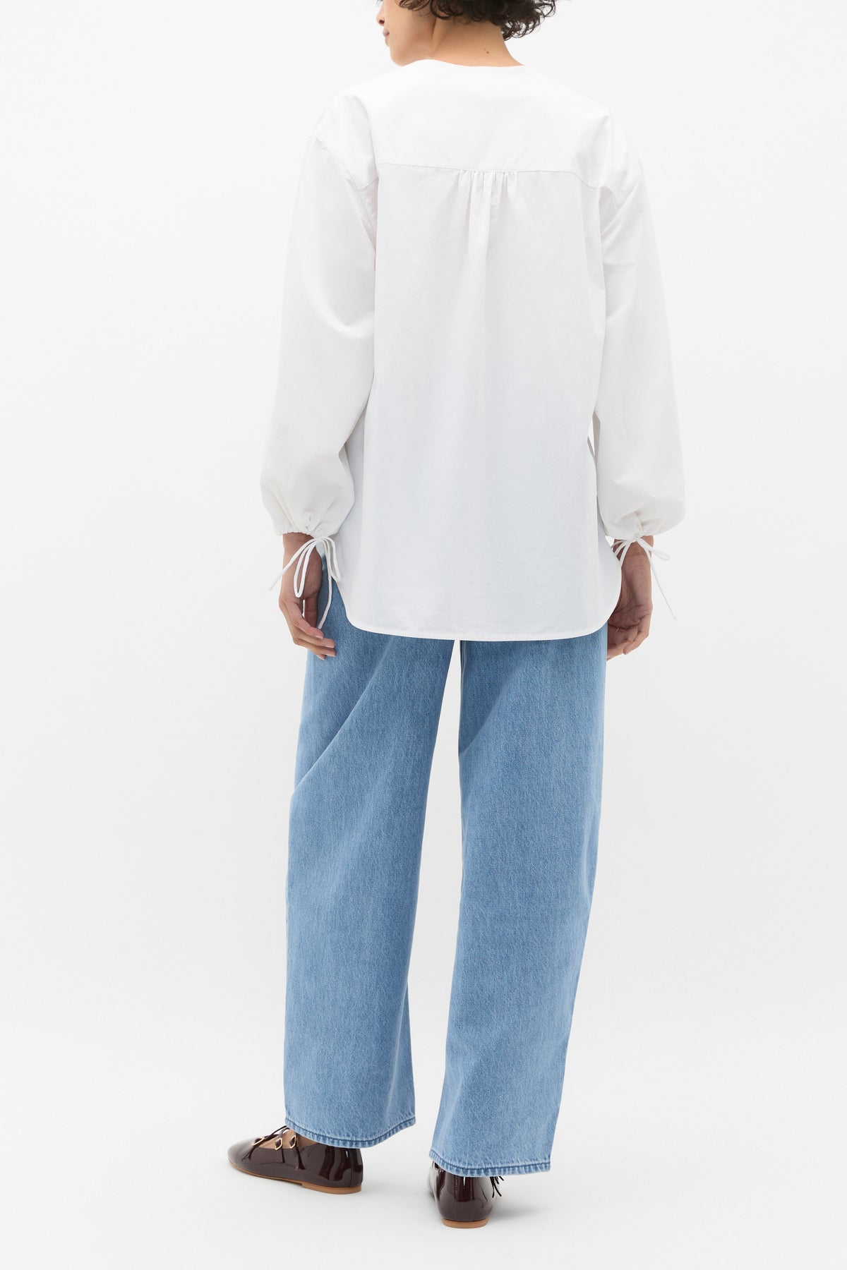 Poplin Relaxed Blouson Top