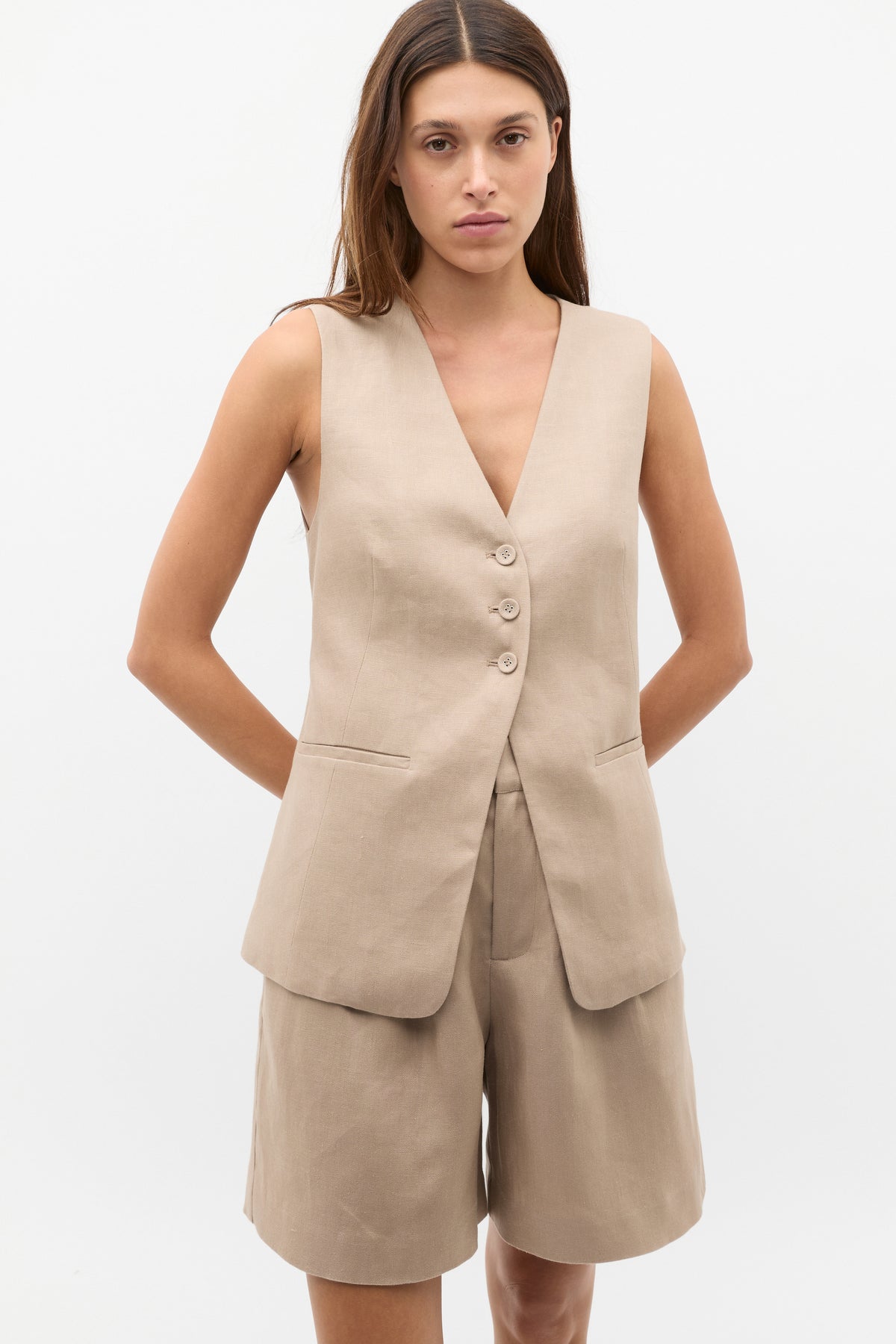 Linen Shell Vest Top