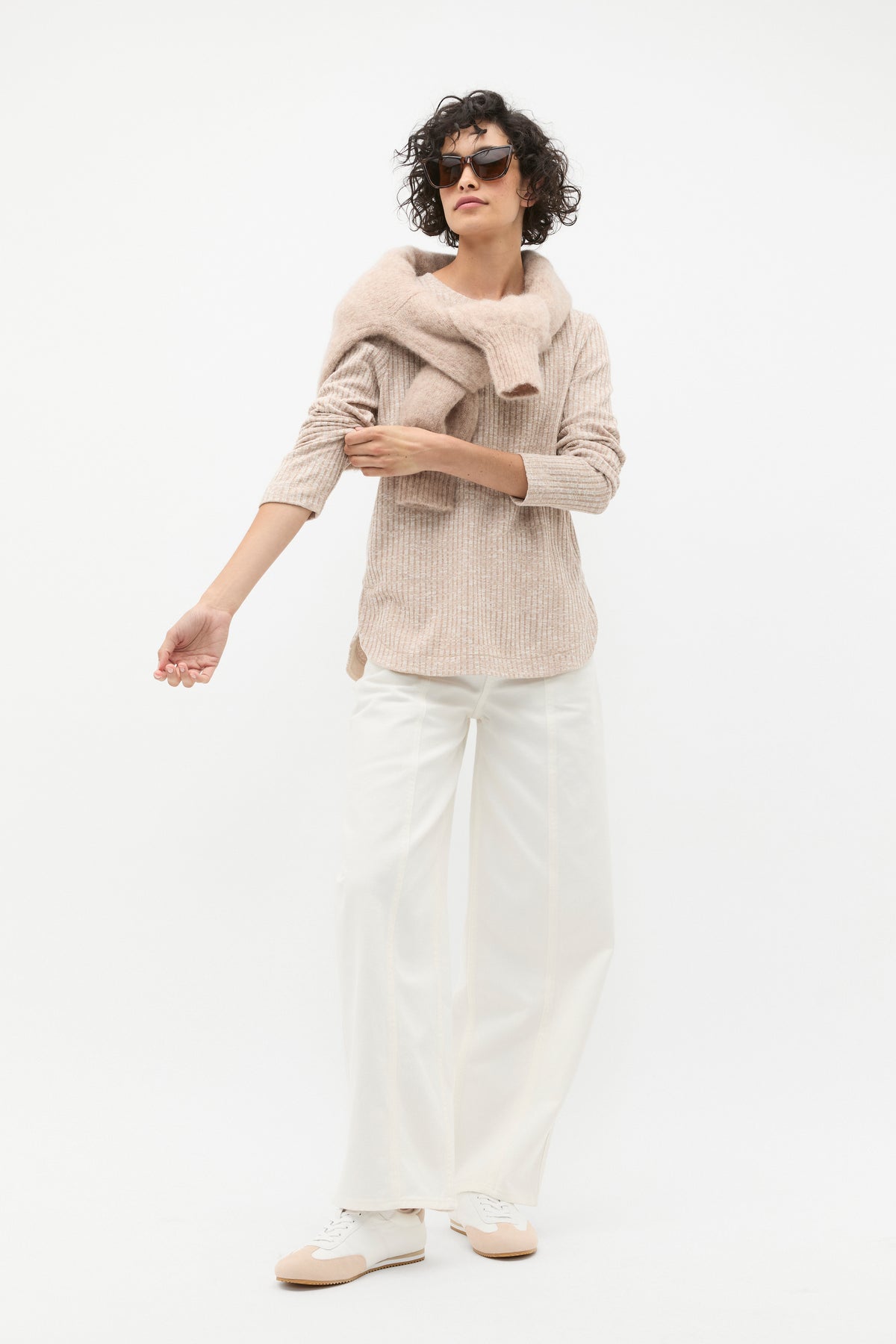 Textured Long Sleeve Top