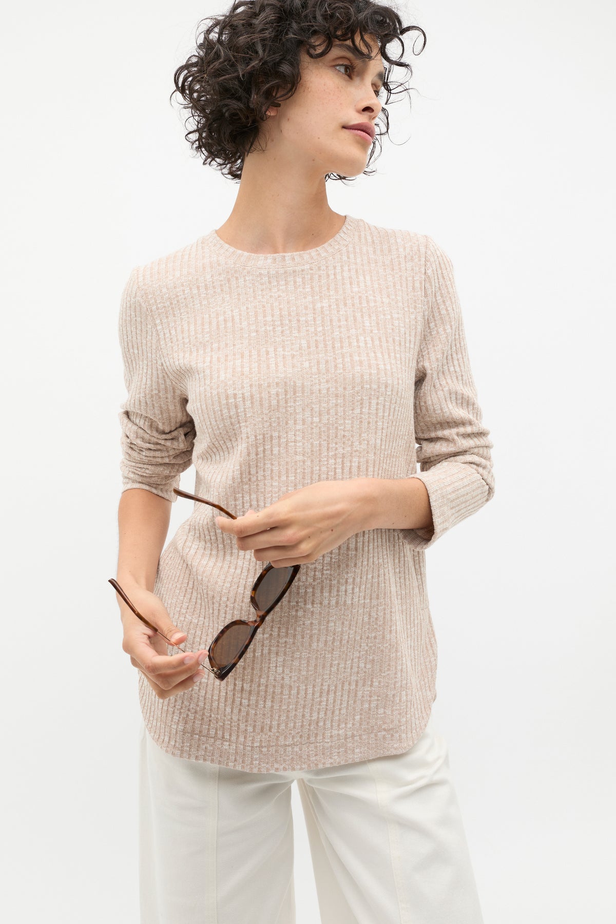 Textured Long Sleeve Top