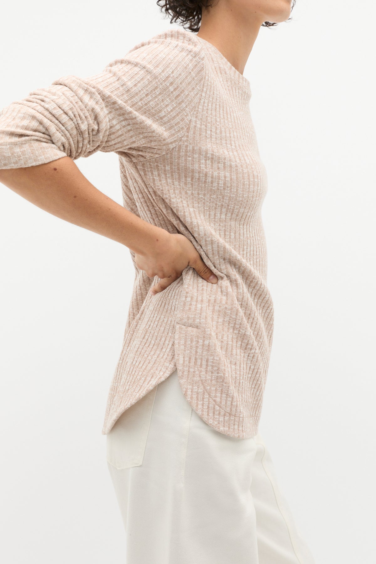 Textured Long Sleeve Top