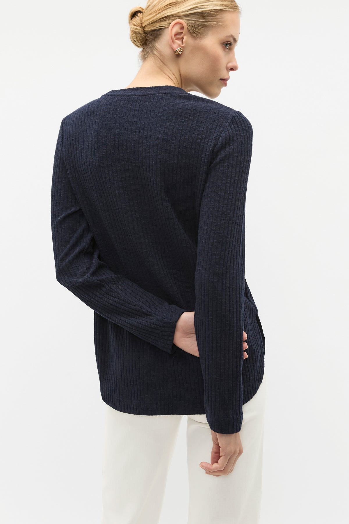 Textured Long Sleeve Top