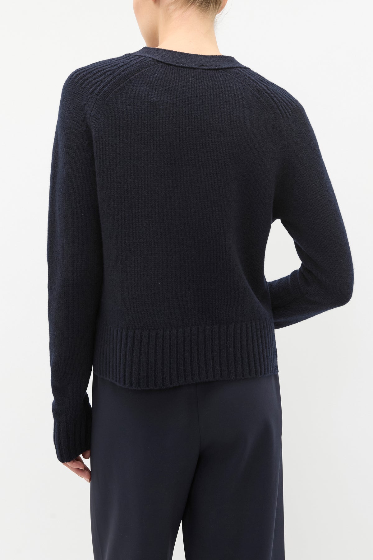 Merino Wool V Neck Pocket Cardigan