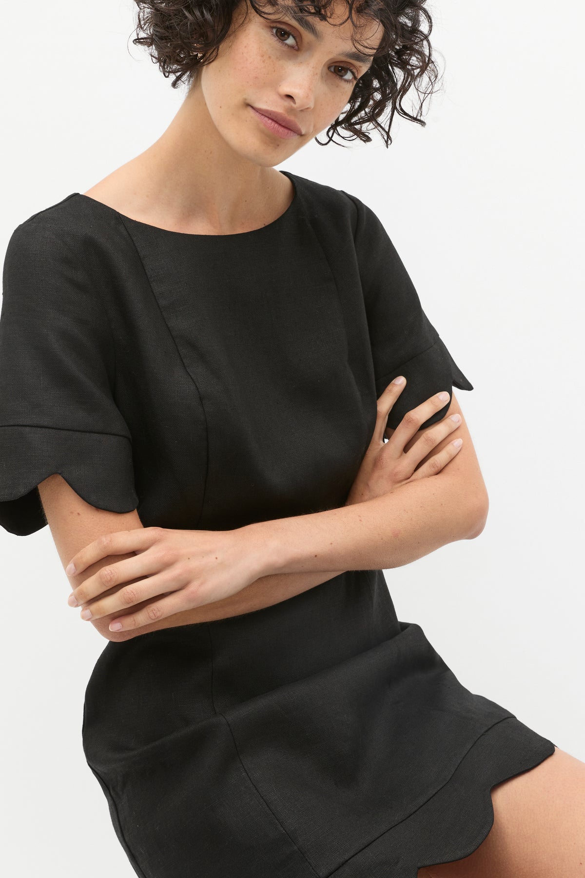Scallop Hem Dress