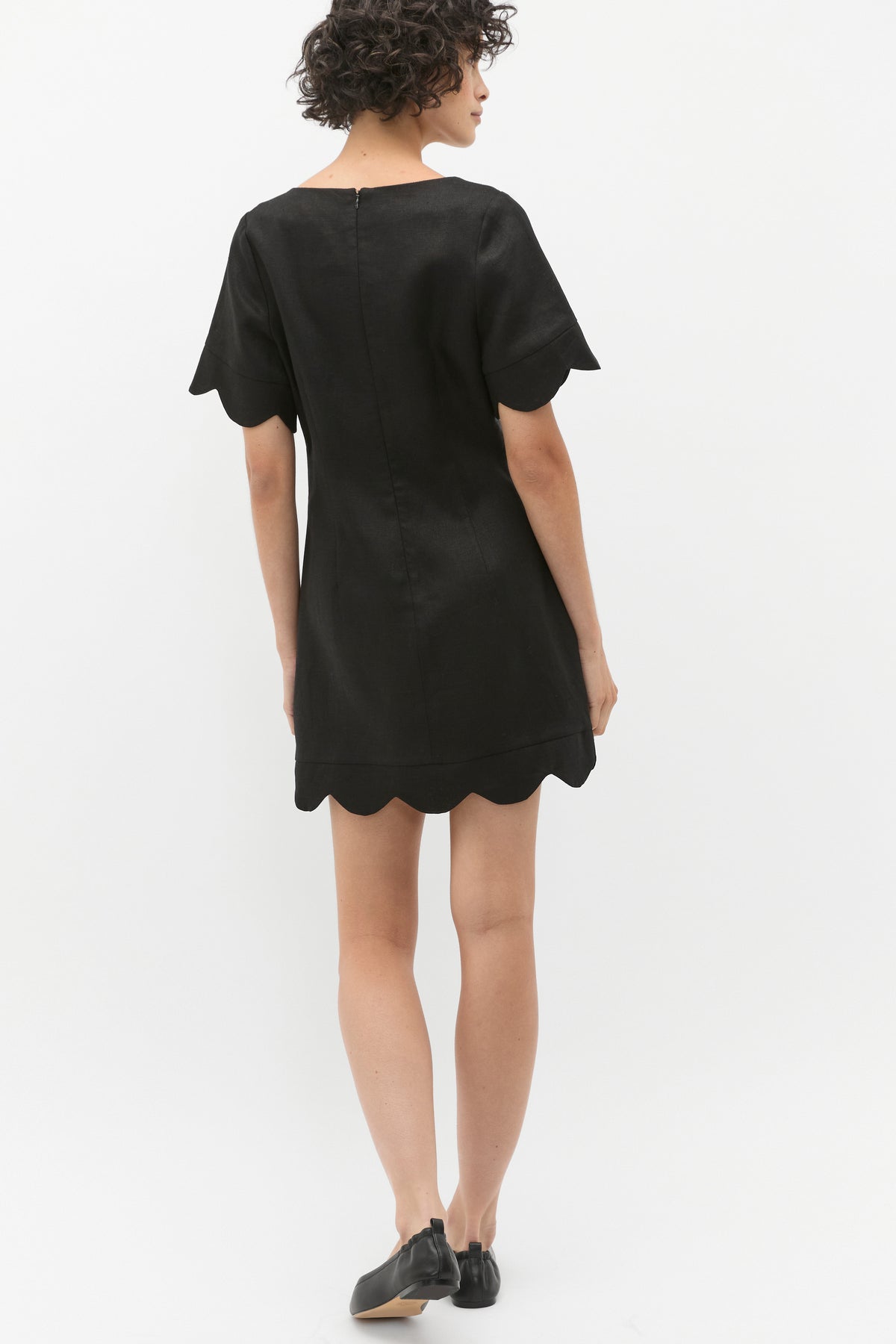 Scallop Hem Dress