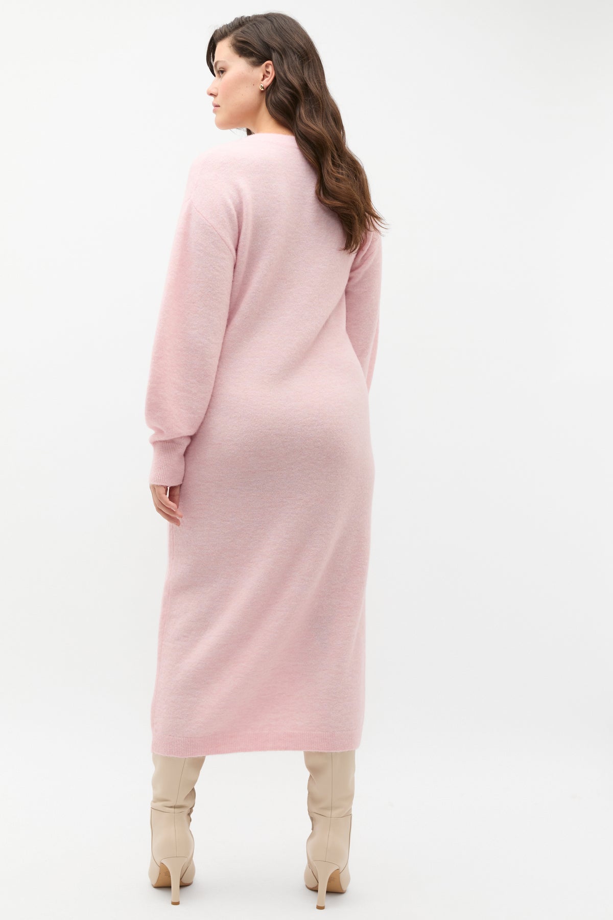 Lofty V Neck Midi Dress