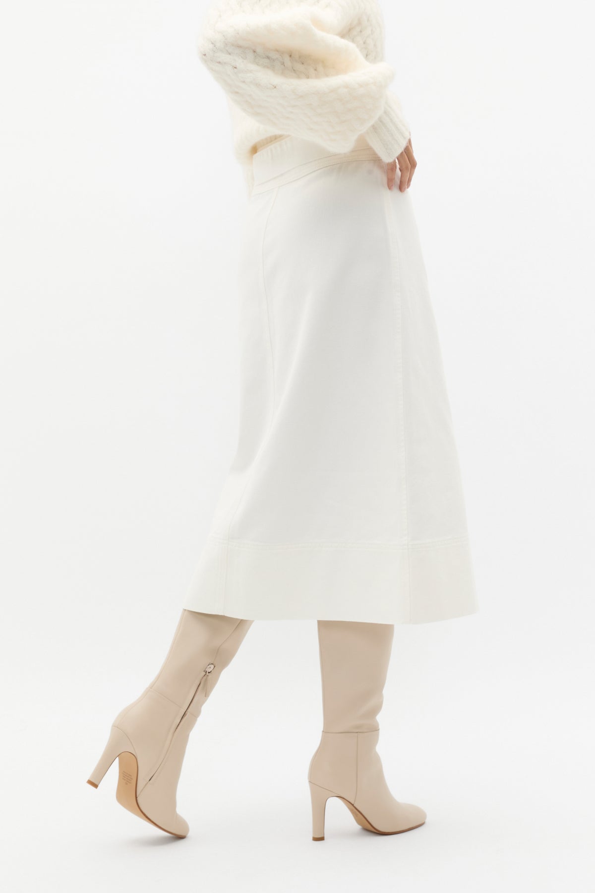 Denim Tie Waist Skirt