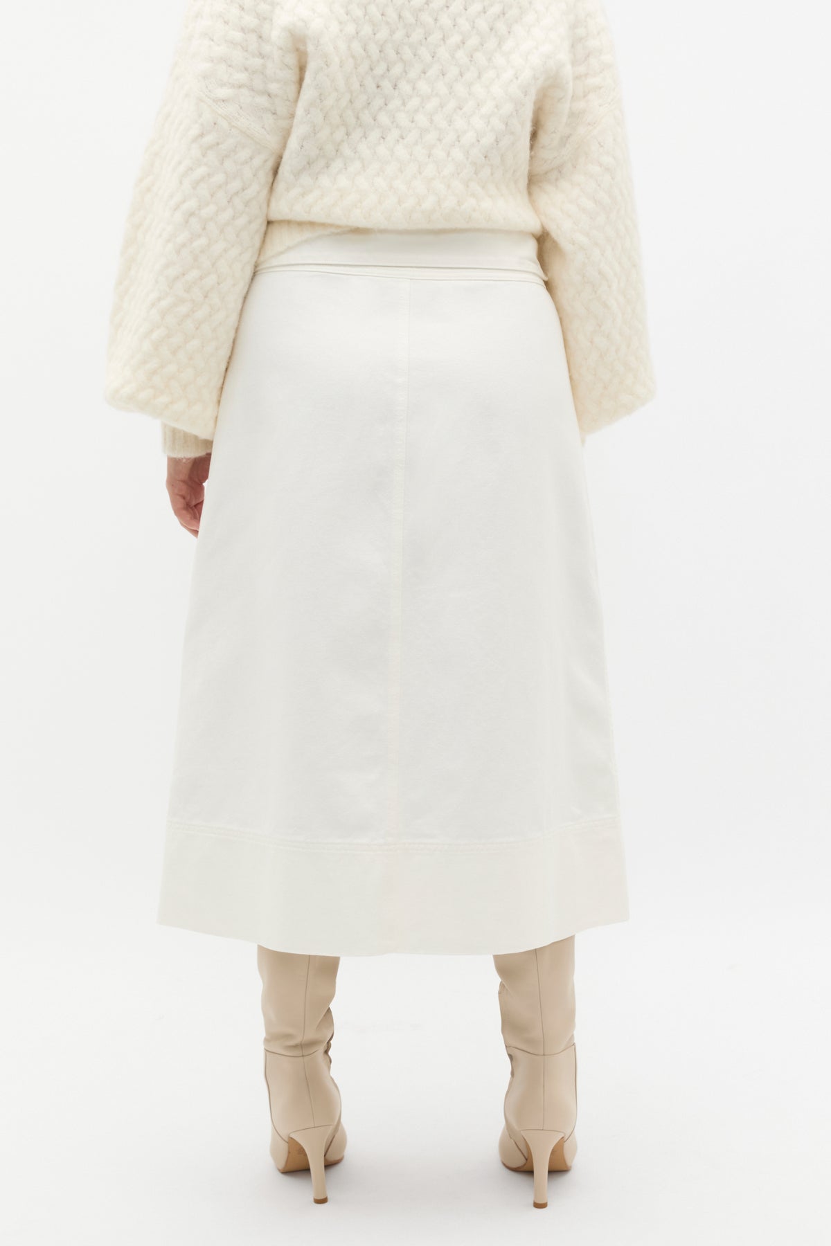 Denim Tie Waist Skirt