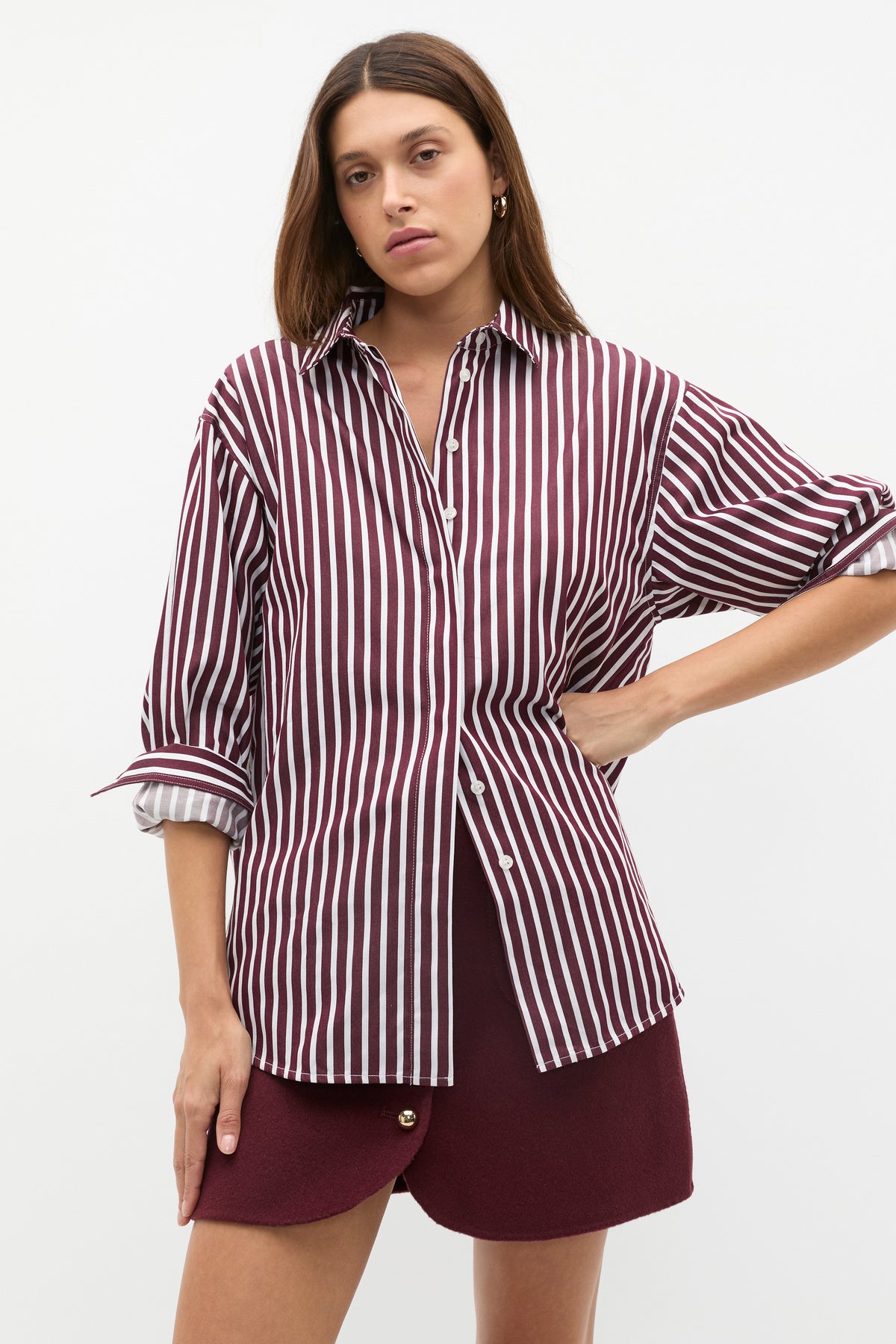 Wool Blend Button Mini