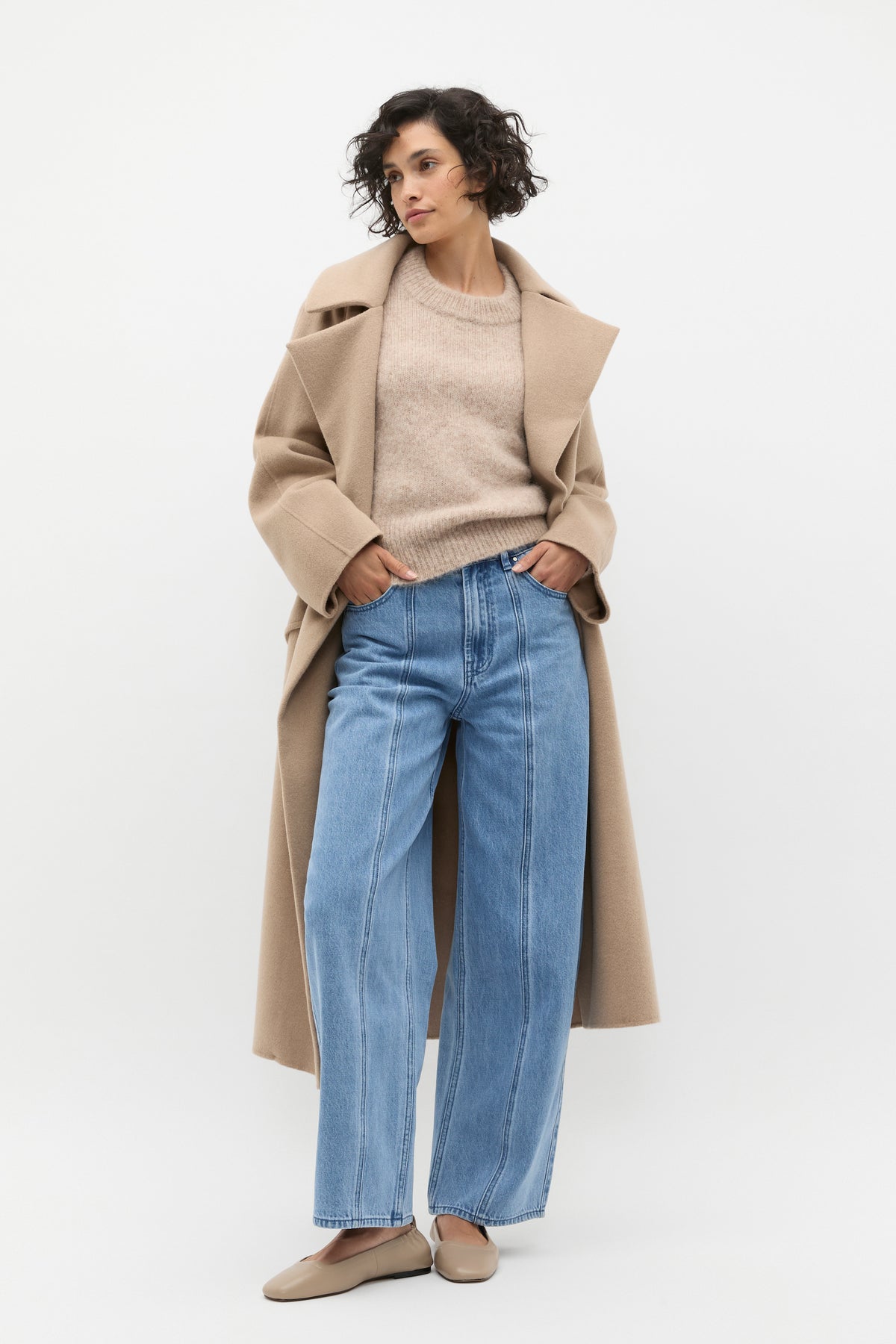 Barrel Leg Seam Front Jean