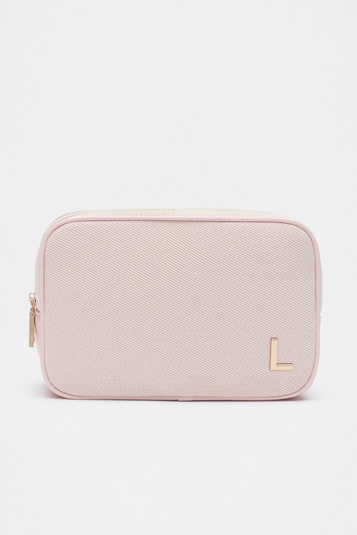 Initials Make Up Bag Rose Petal