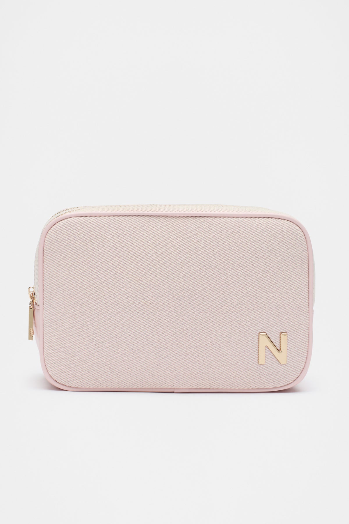 Initials Make Up Bag Rose Petal