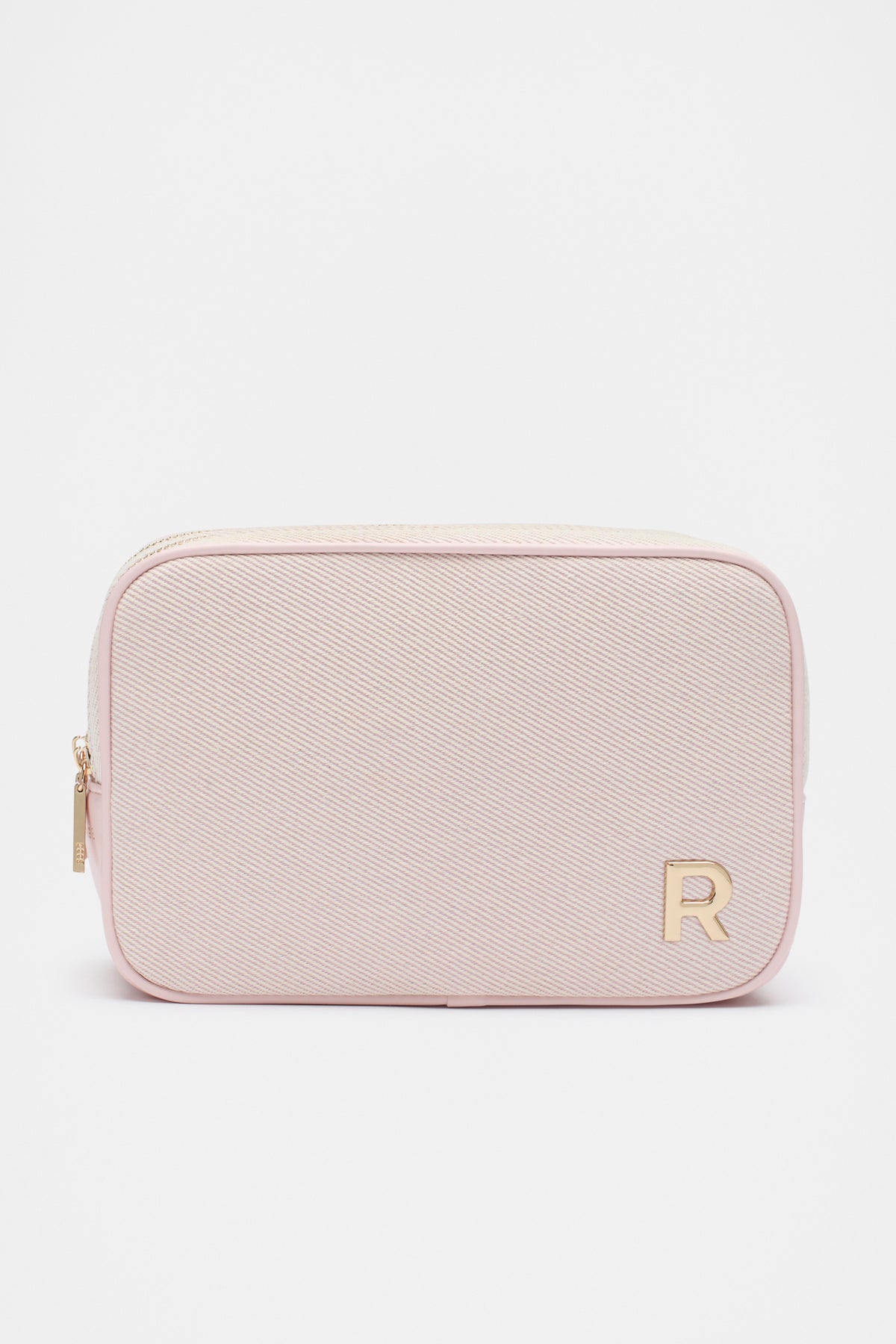 Initials Make Up Bag Rose Petal