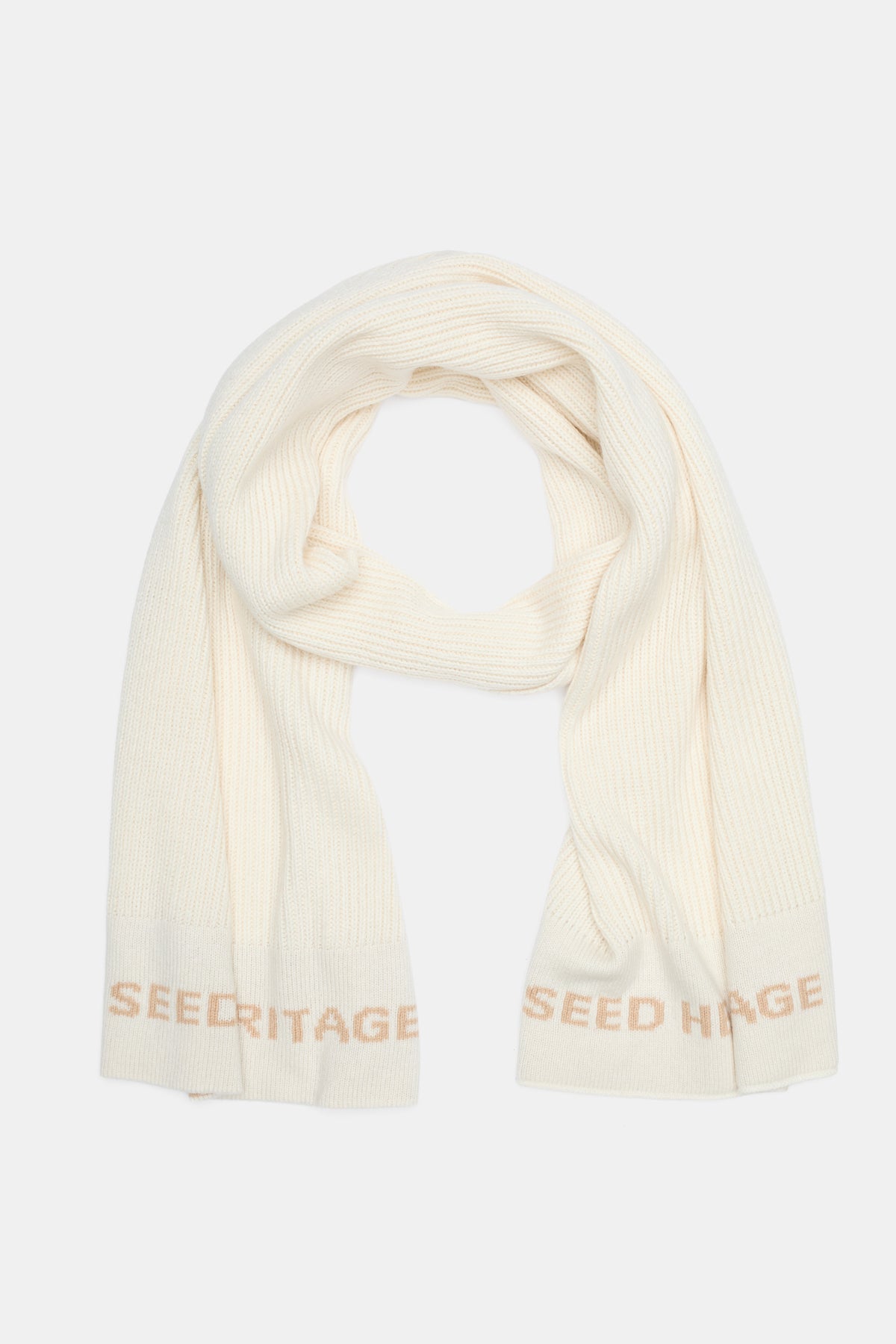 Rib Knit Logo Scarf