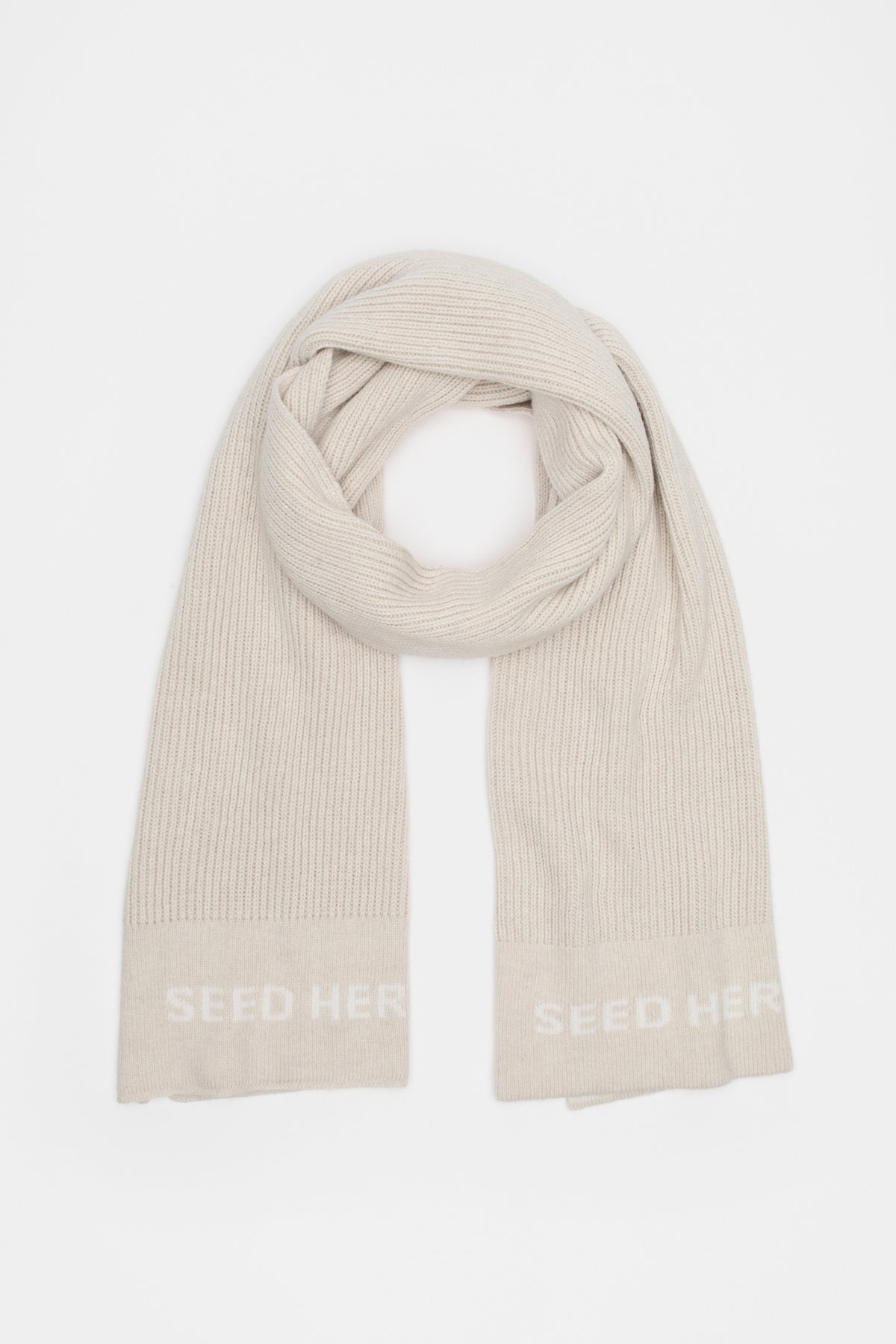 Rib Knit Logo Scarf