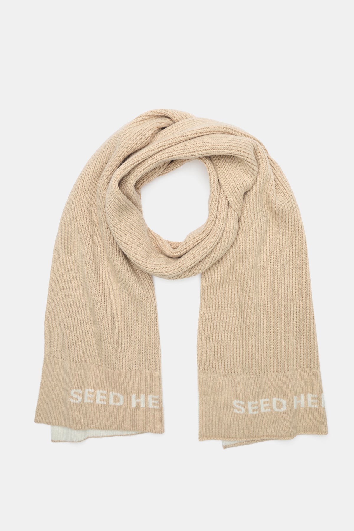 Rib Knit Logo Scarf