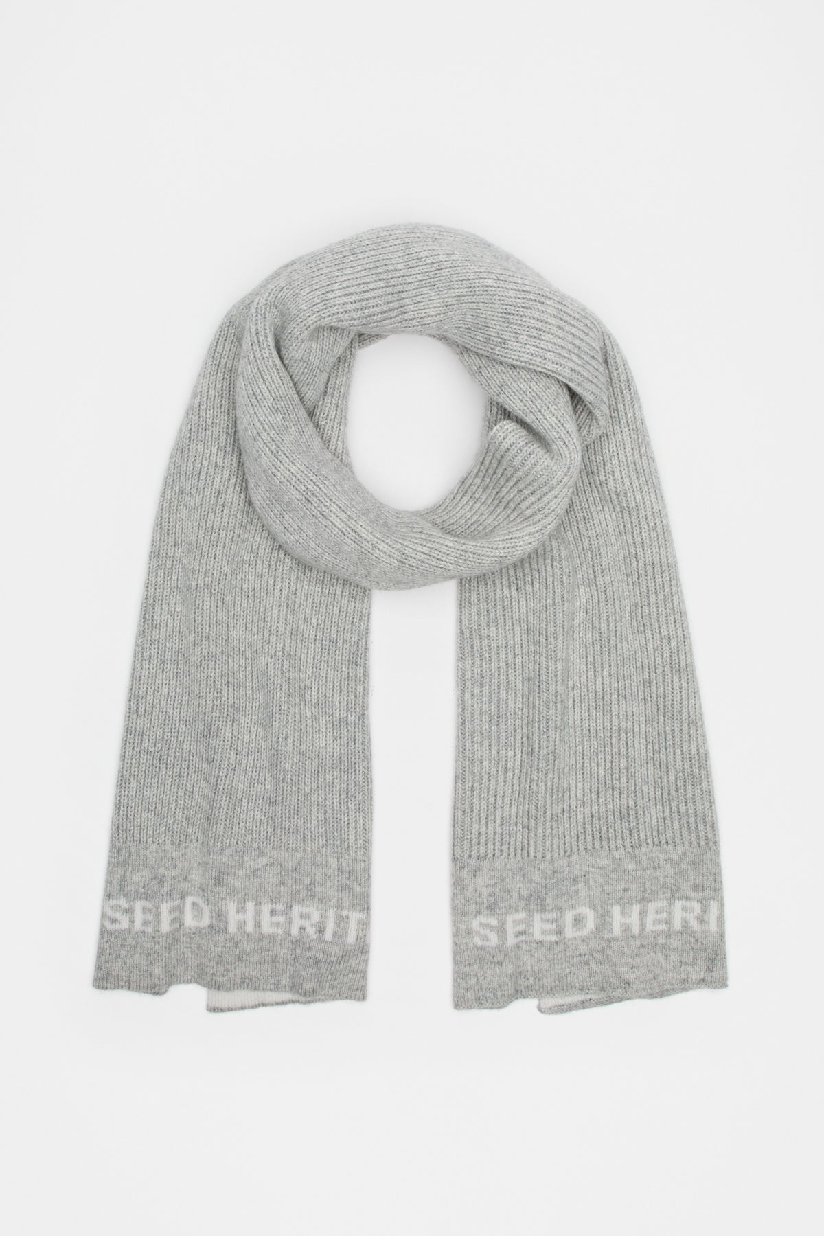 Rib Knit Logo Scarf