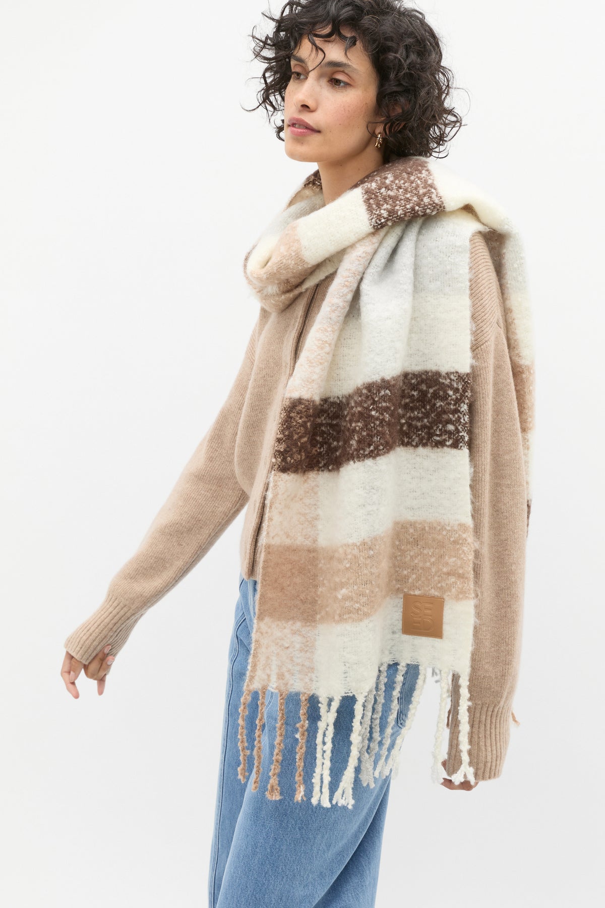 Check Textured Scarf