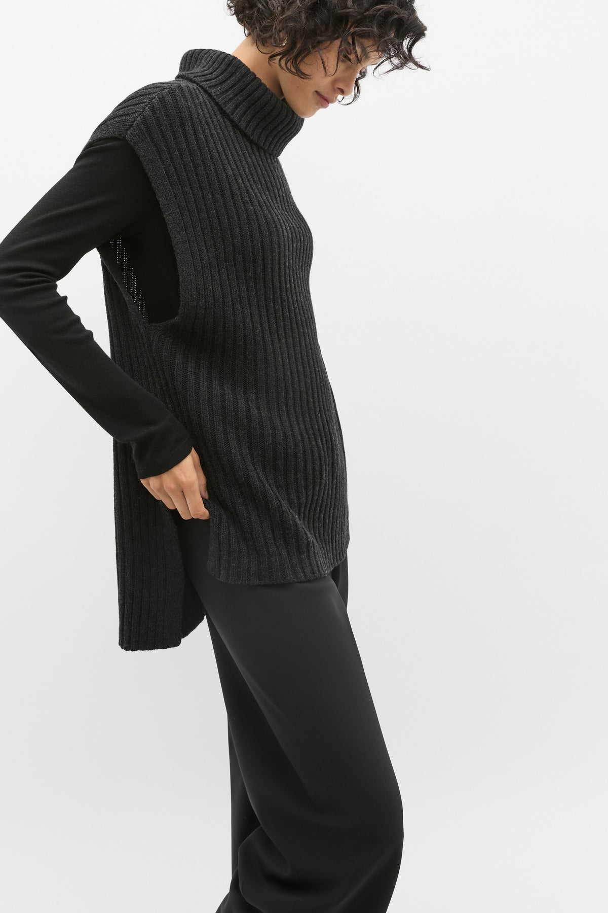 Collar Knit Poncho
