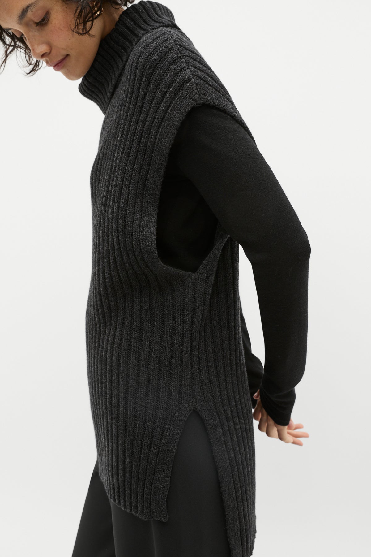 Collar Knit Poncho