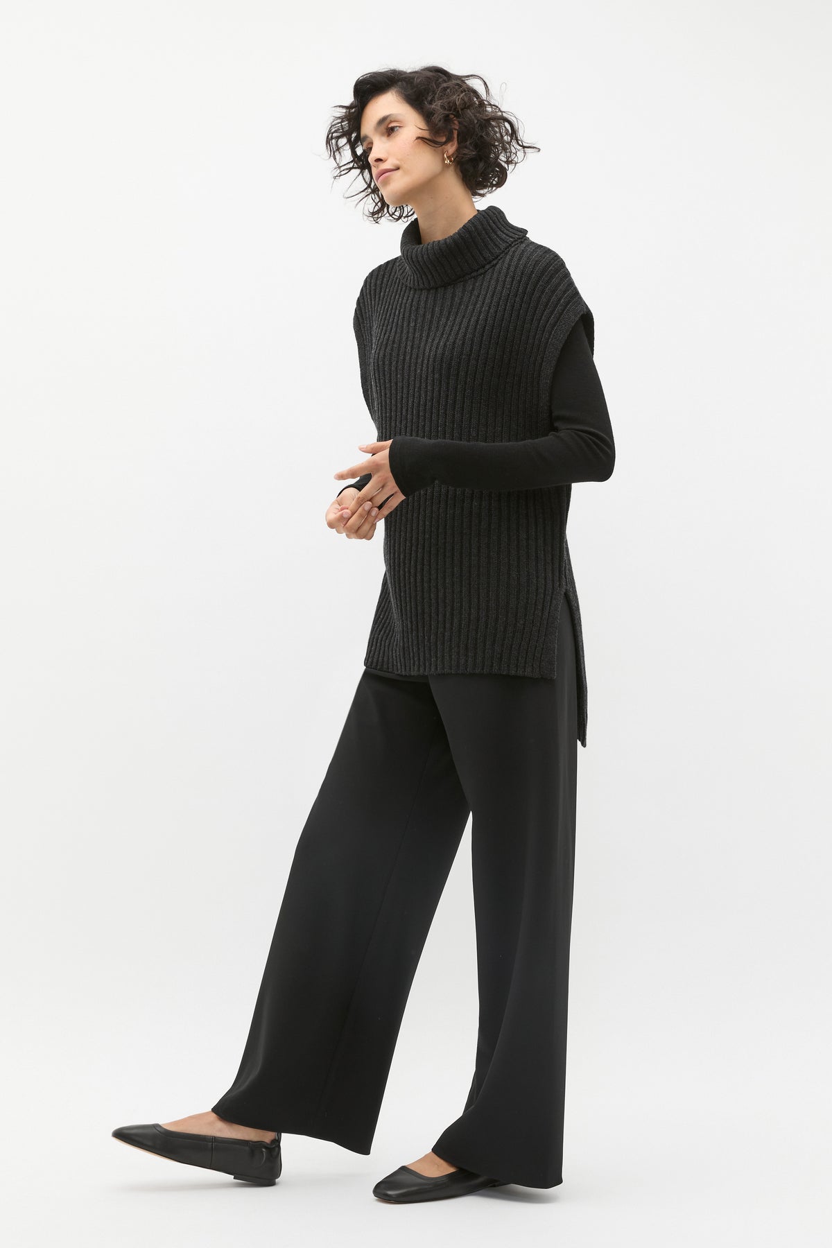 Collar Knit Poncho