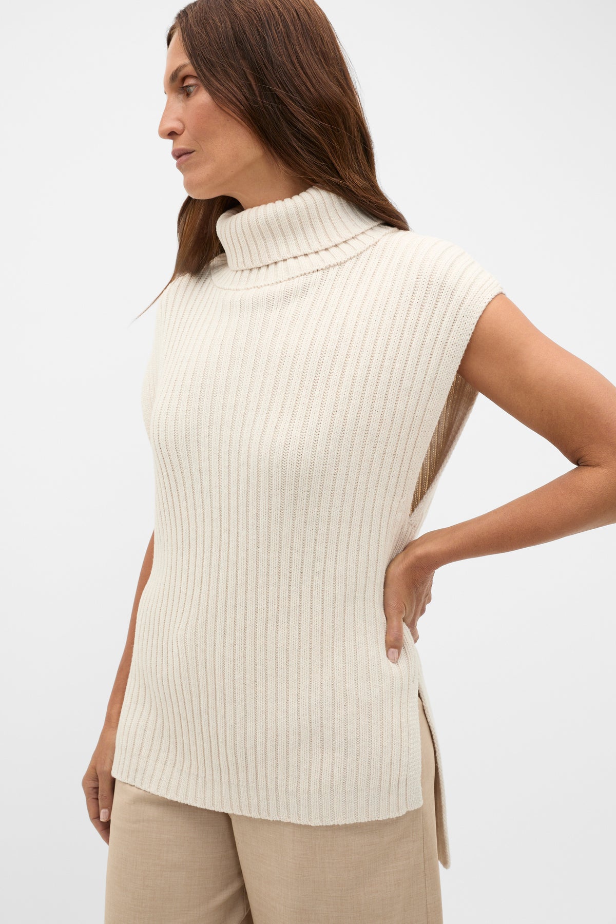 Collar Knit Poncho
