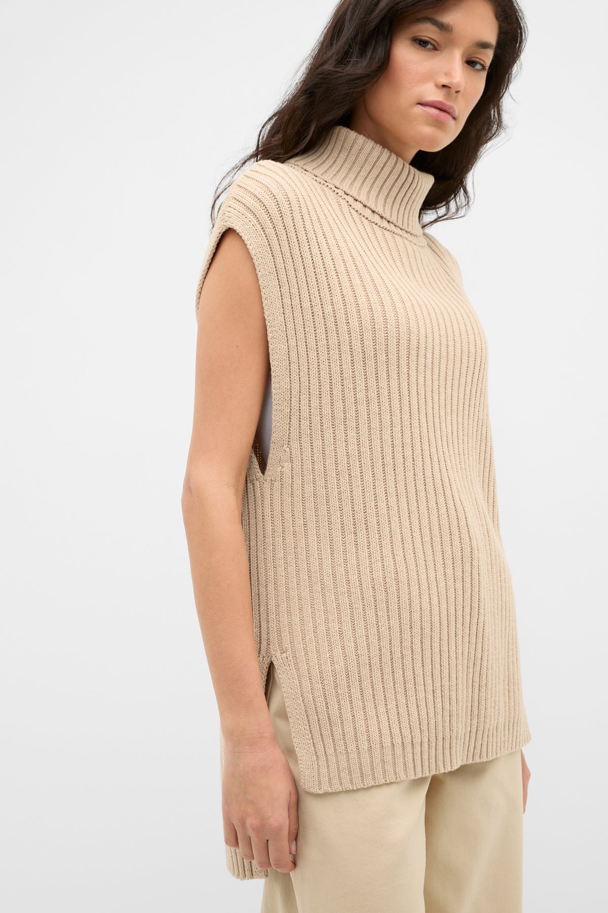 Collar Knit Poncho