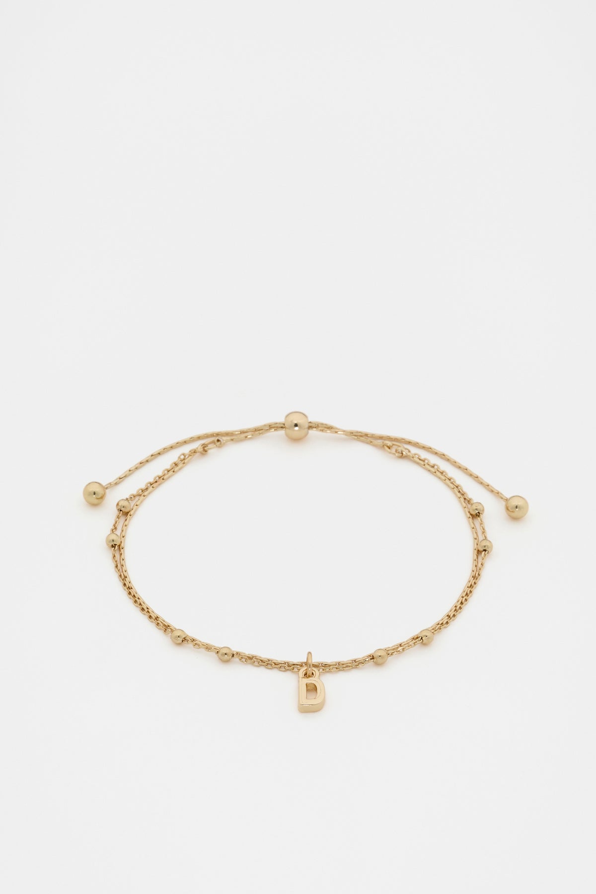 Gold Letter Chains Bracelet