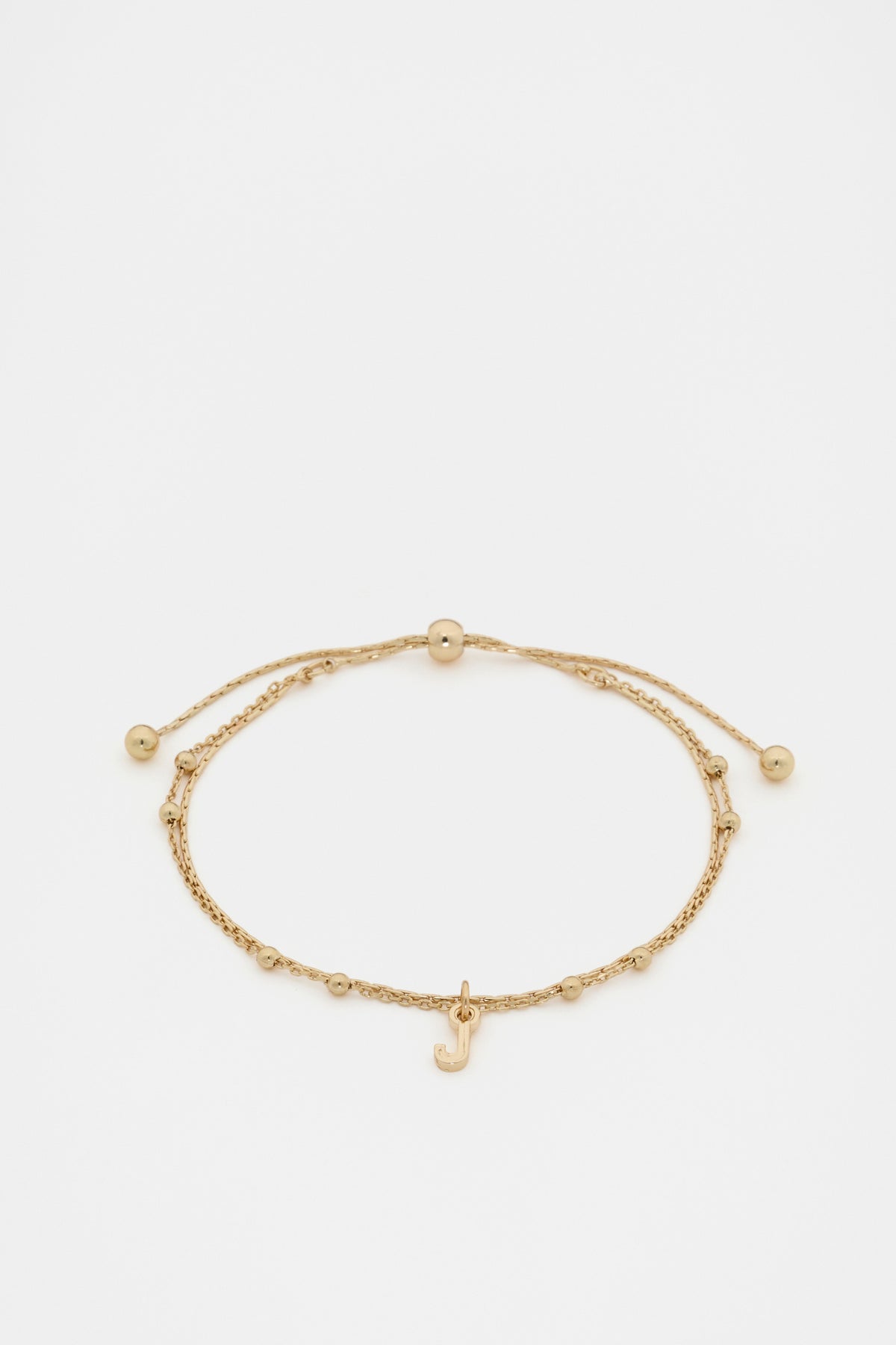Gold Letter Chains Bracelet