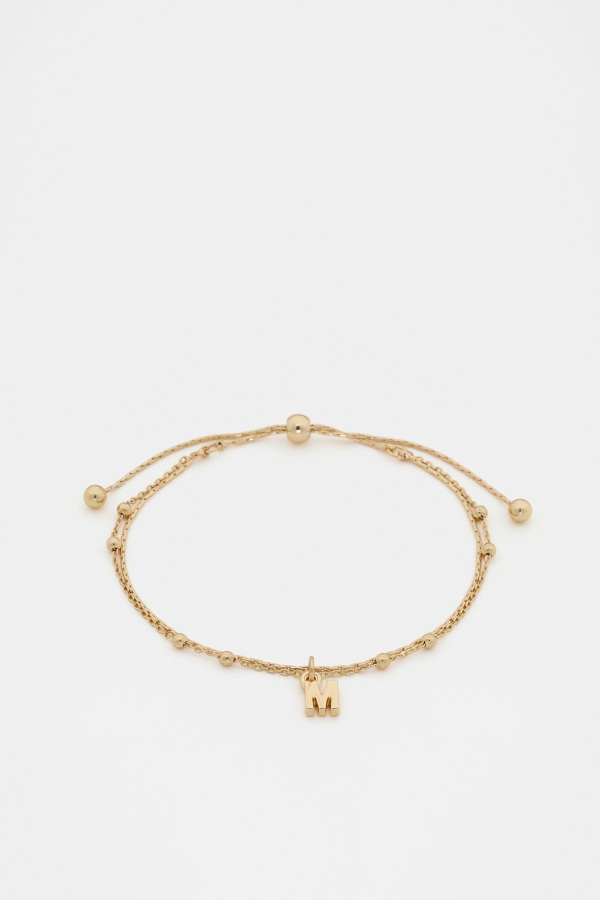 Gold Letter Chains Bracelet