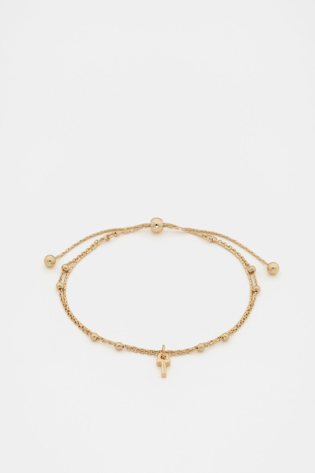 Gold Letter Chains Bracelet