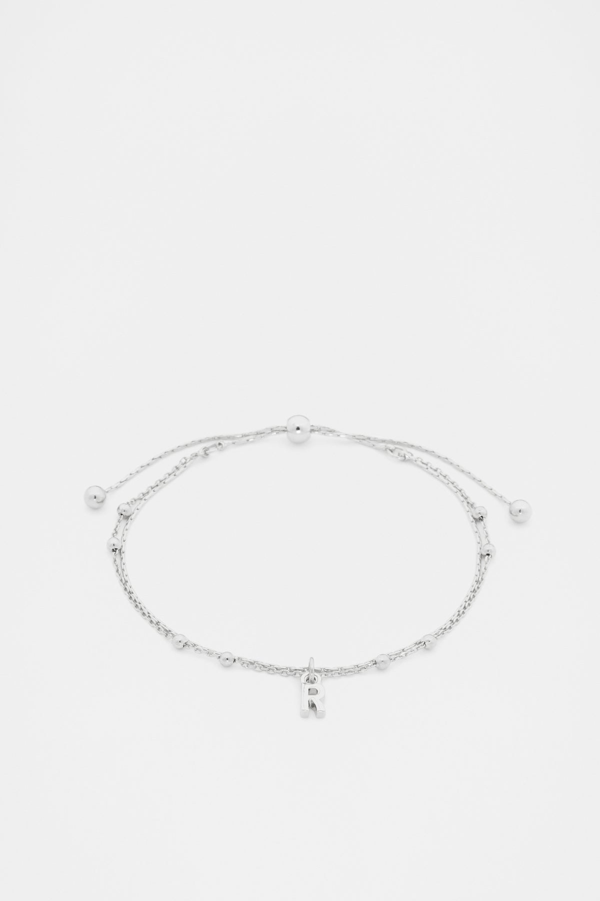 Silver Letter Chains Bracelet