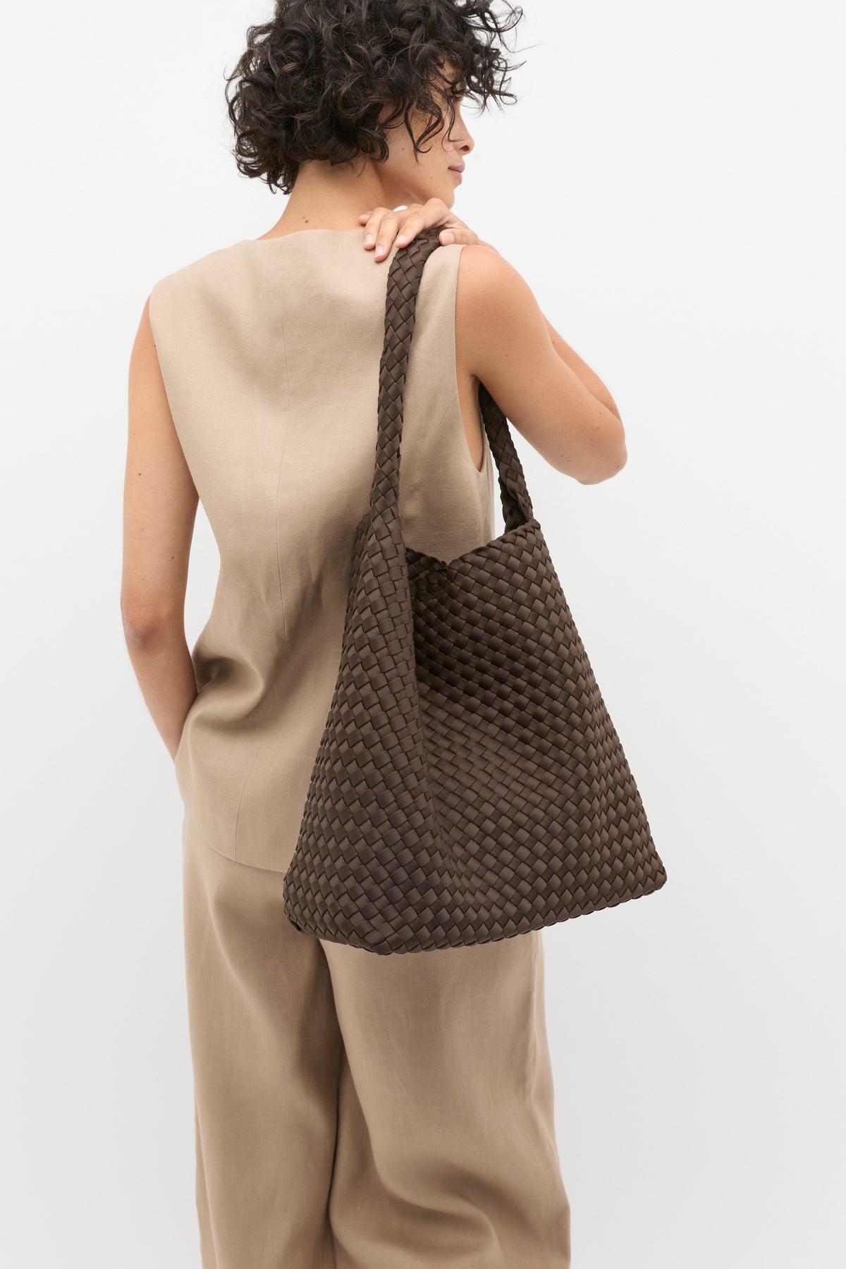 Woven Textured Tote