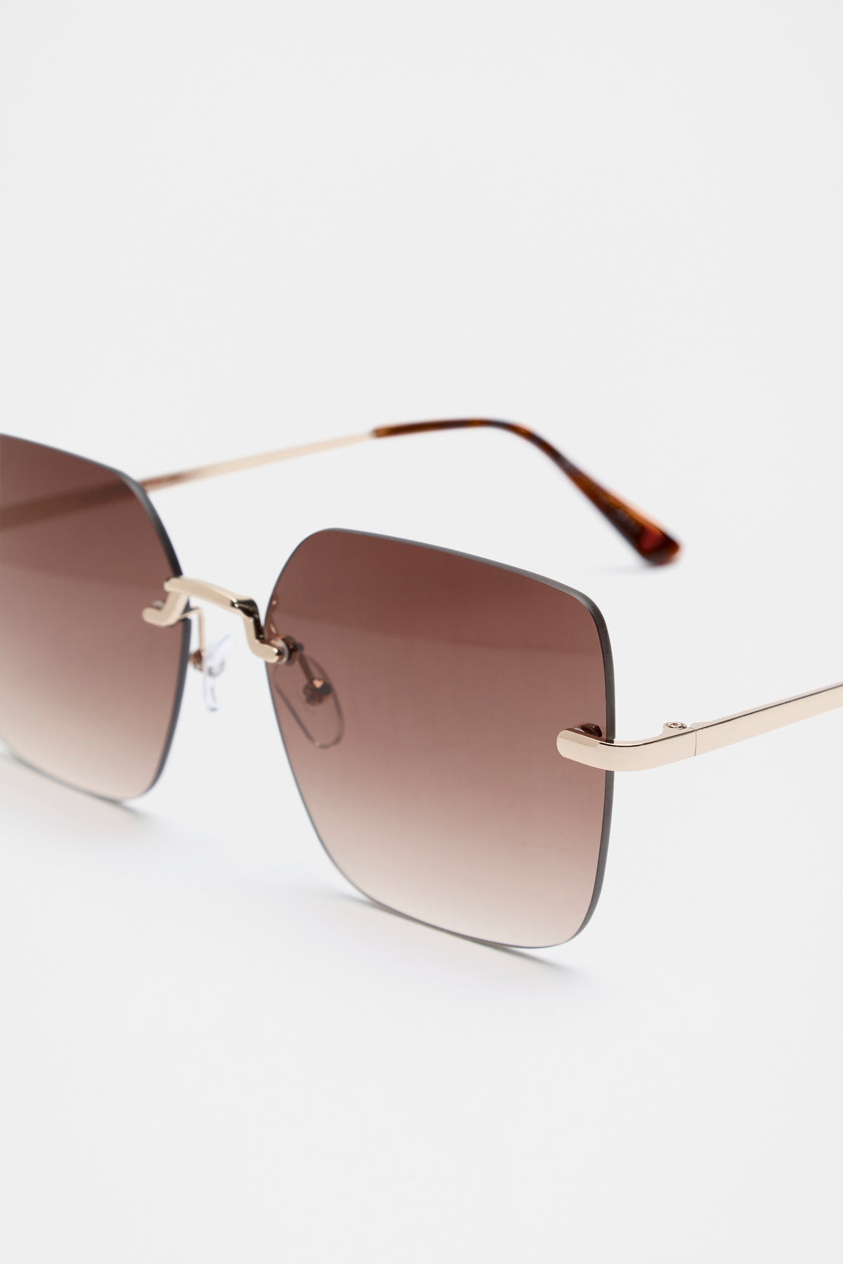 Matea Rectangle Frameless Sunglasses