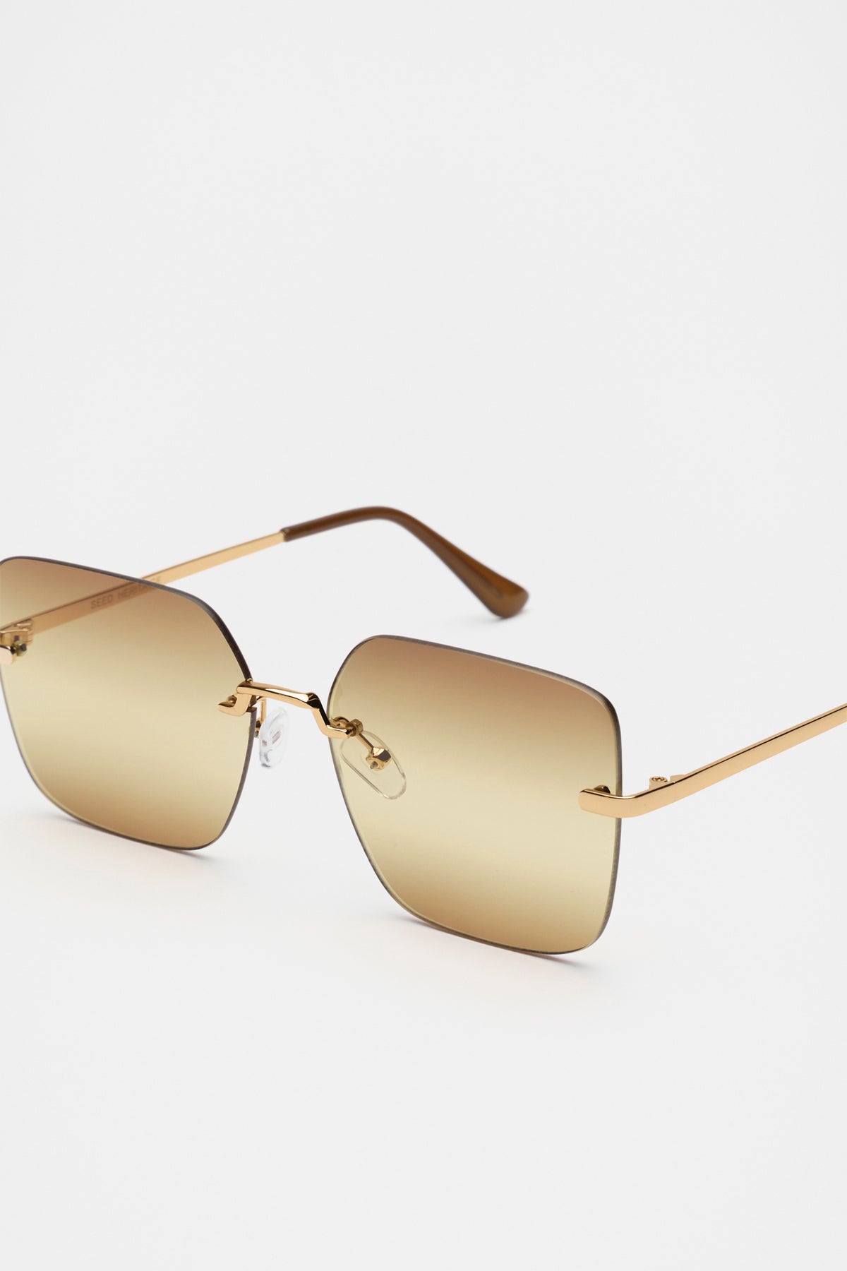 Matea Rectangle Frameless Sunglasses